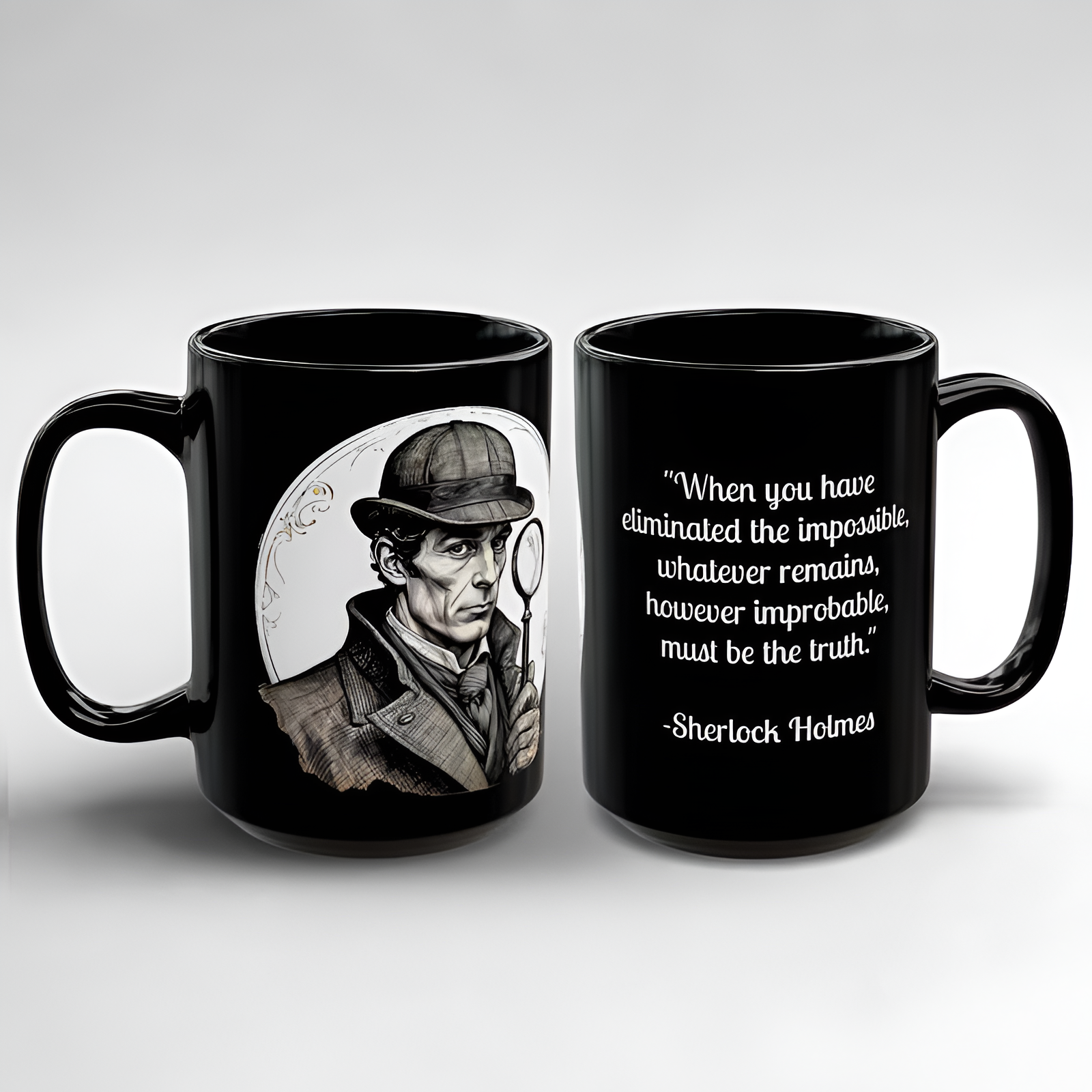 Sherlock Holmes Classic Quote Ceramic Mug