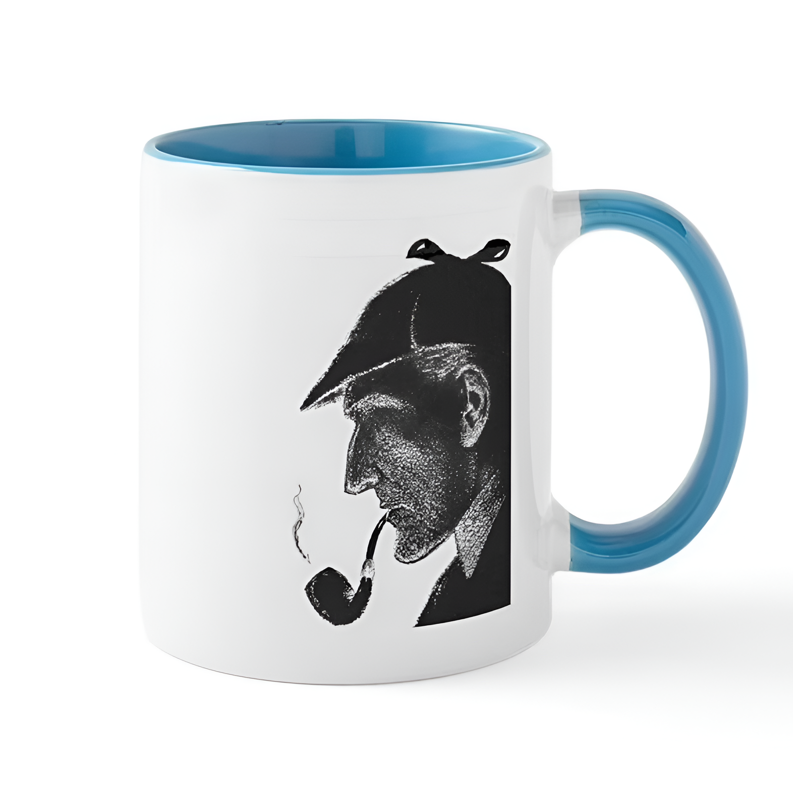 Sherlock Holmes Smoking Pipe Portrait Classic Coffee Mug