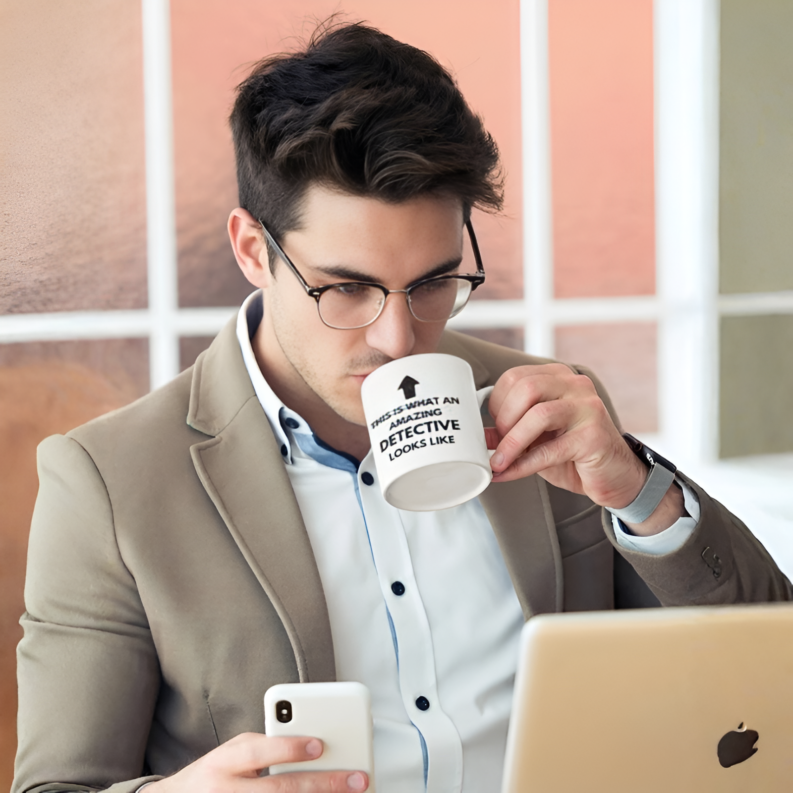 Sherlock How Detective Looks Ceramic Coffee Mug 