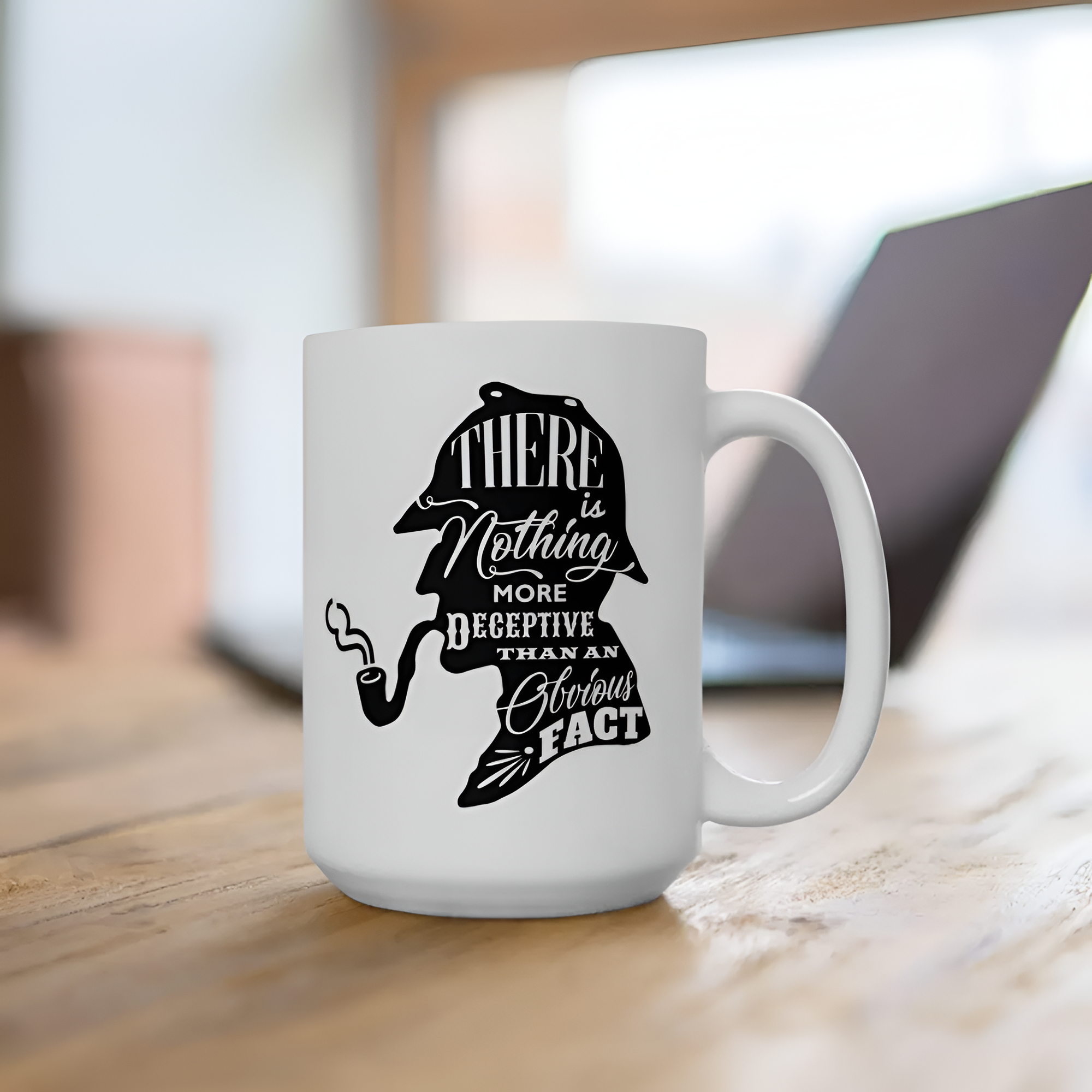 Sherlock Holmes Silhouette Literary Ceramic Coffee Mug
