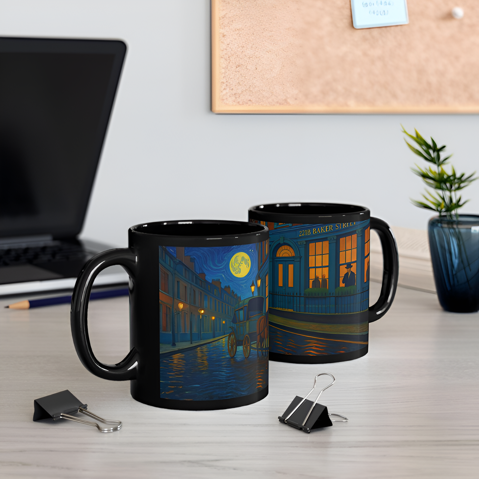 Sherlock Inspired Baker Street Evening Ceramic Mug 