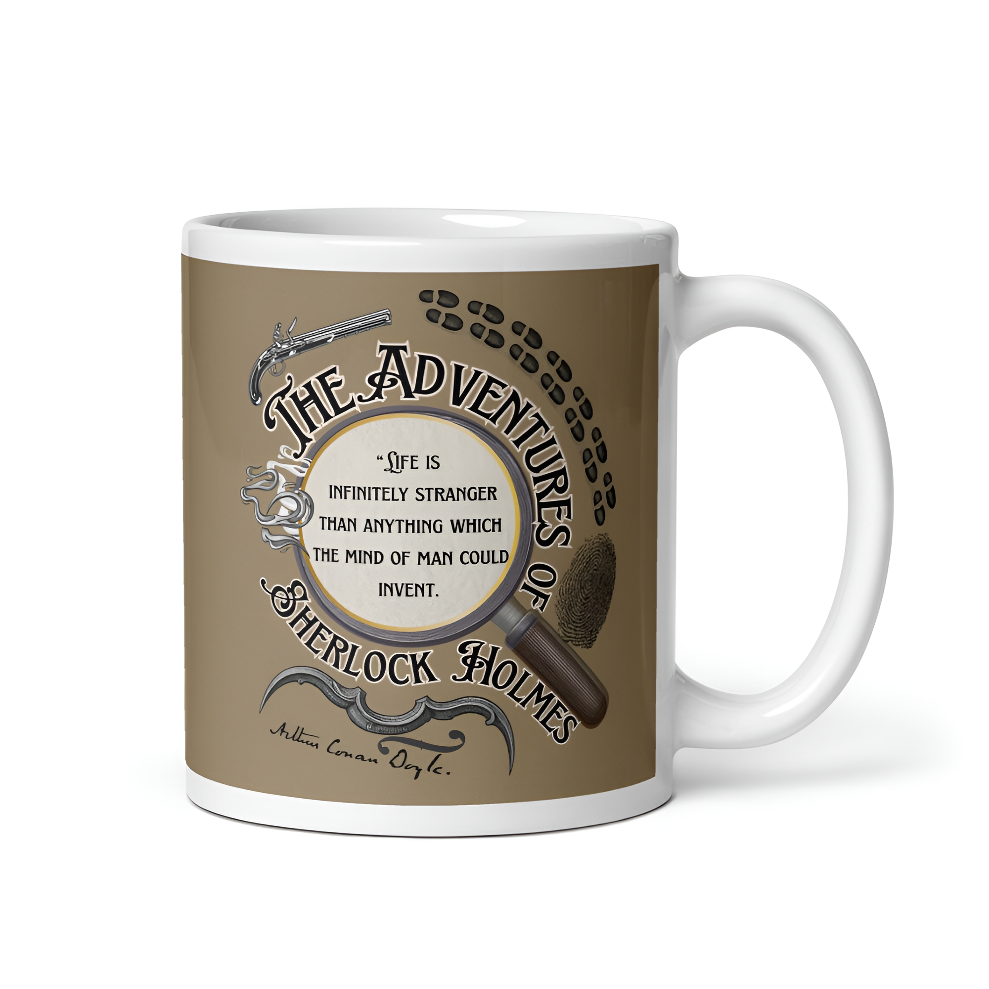 Sherlock Holmes Detective Icons Ceramic Coffee Mug