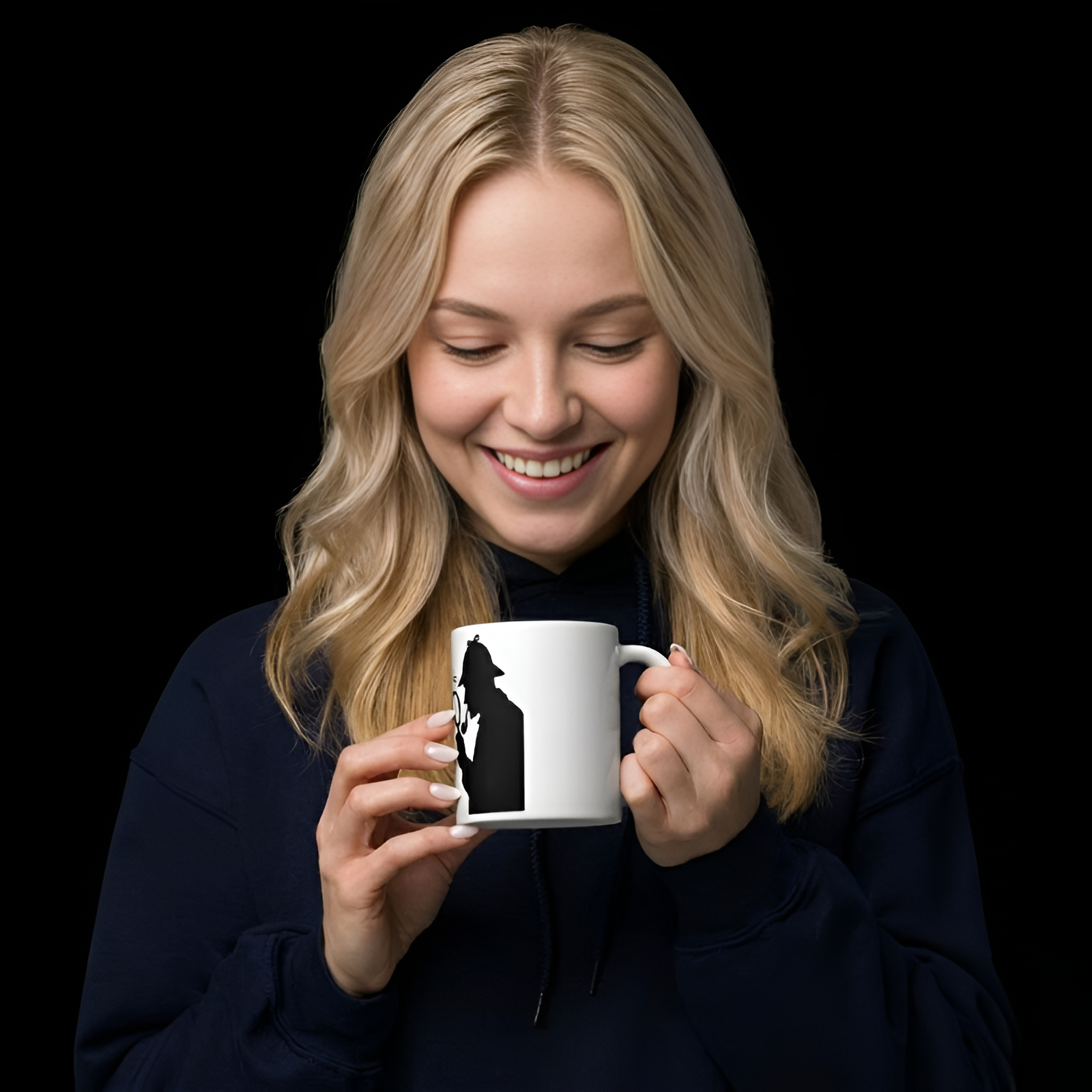 Sherlock Holmes Detective Silhouette Quote Ceramic Mug