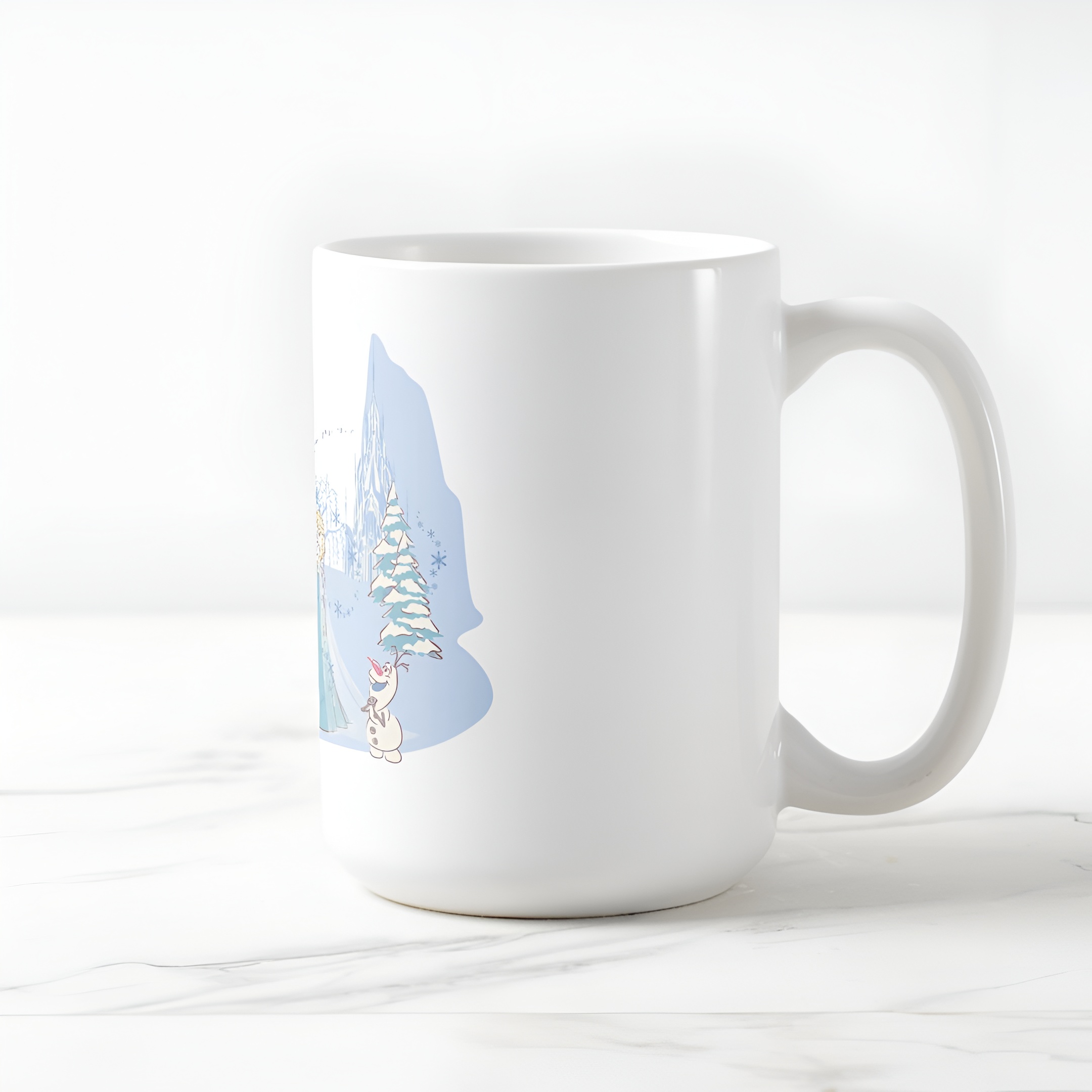 Disney Frozen Classic Mug  Sven, Anna, Elsa and Olaf Blue Pastel Coffee Cup