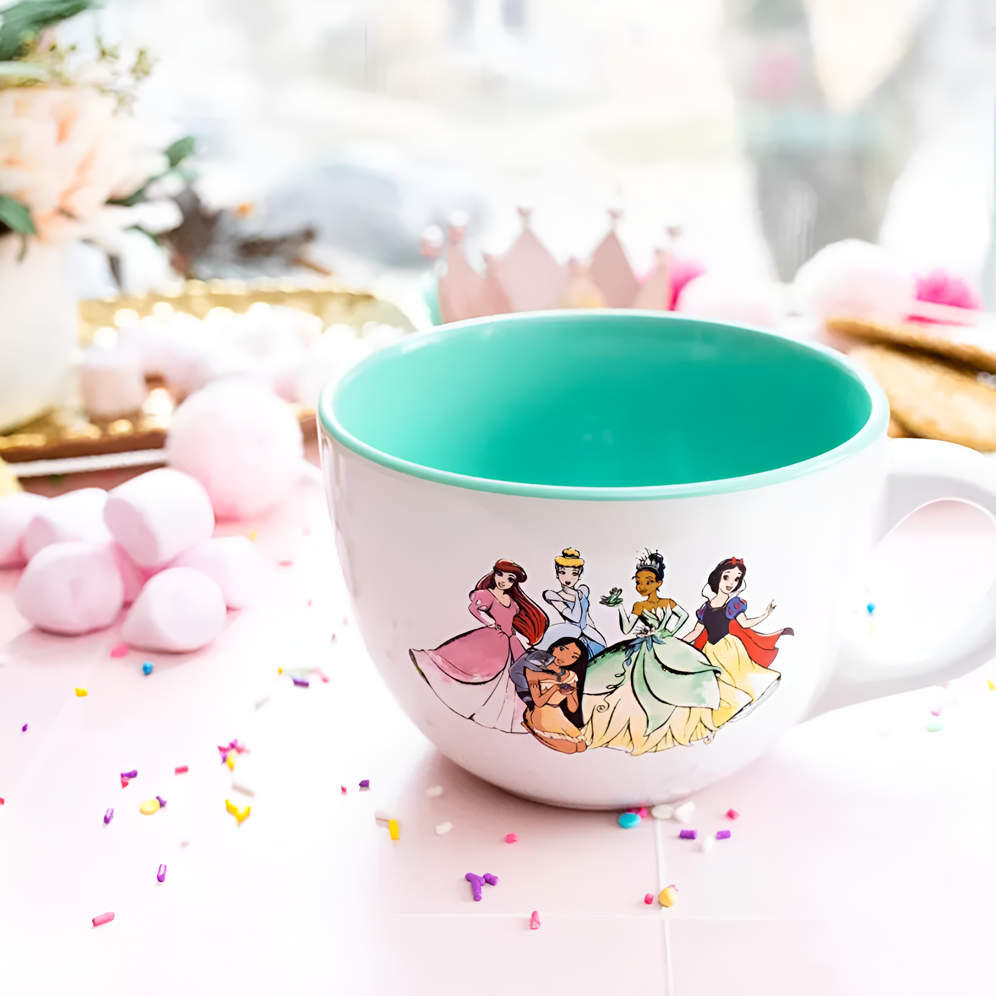 Silver Buffalo Disney Princess 24oz Ceramic Soup Mug Large Coffee & Tea Cup