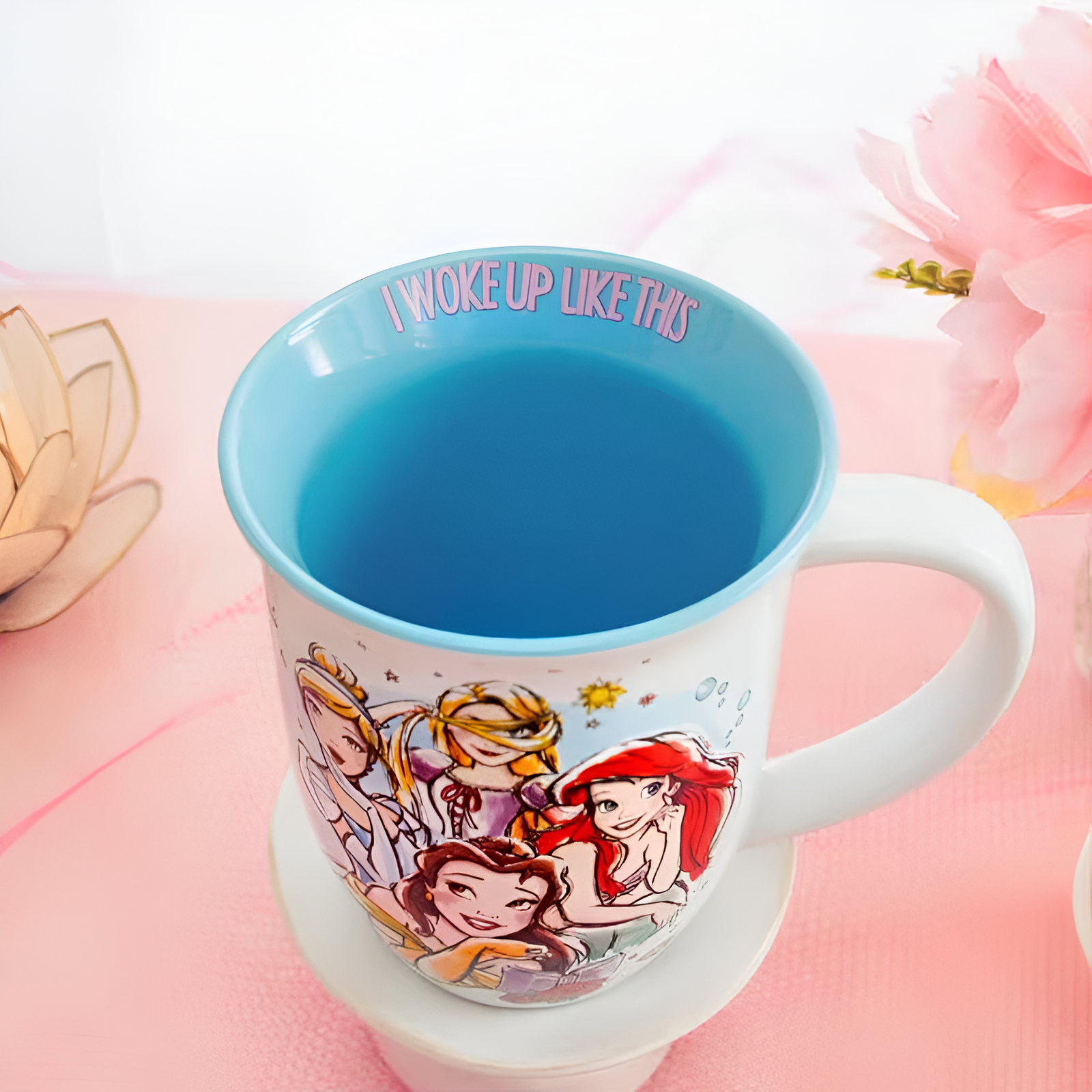 Princess Quote Mug 16oz I Woke Up Like This Wide Rim Coffee Cup