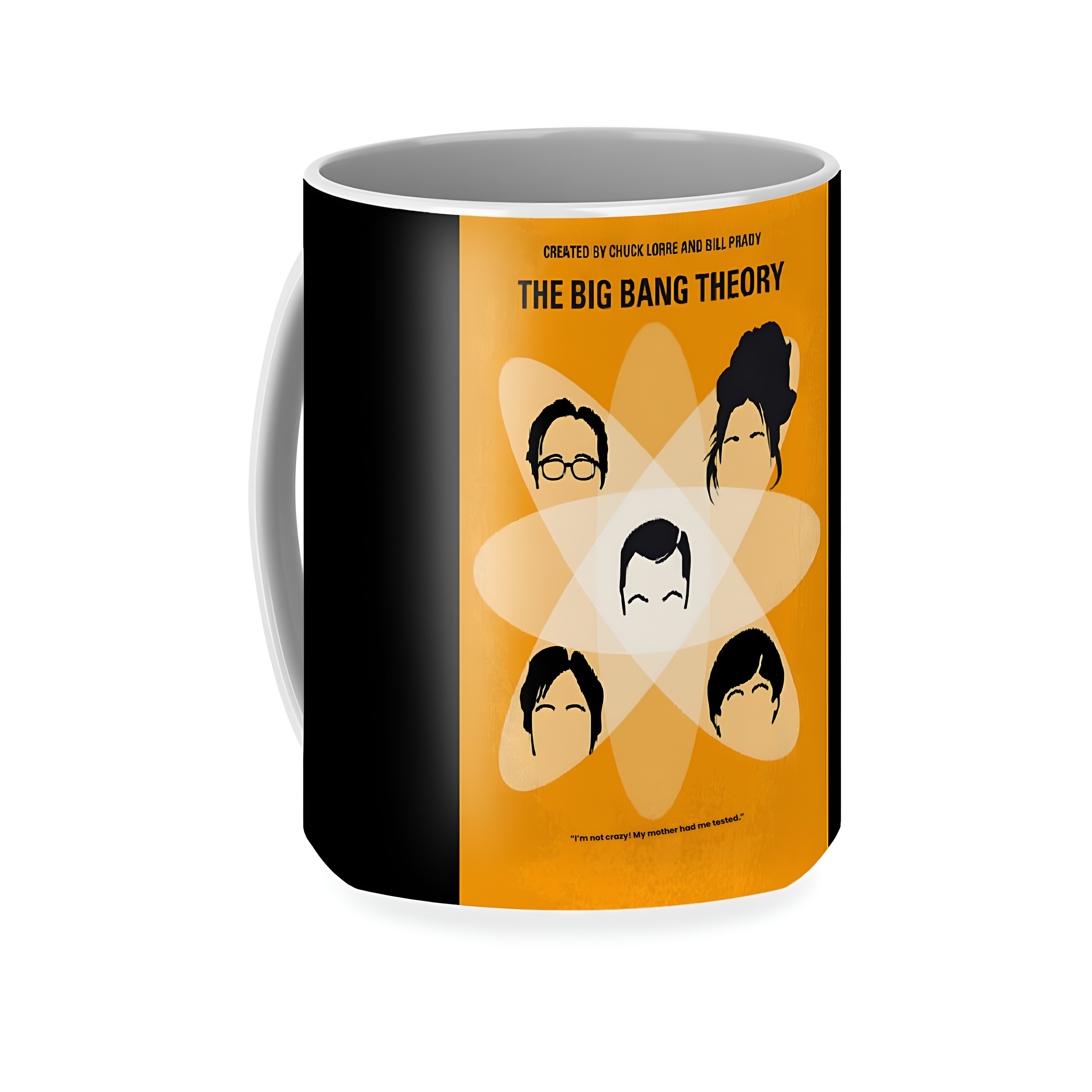 Big Bang Theory Minimalist Atom Portrait Coffee Mug