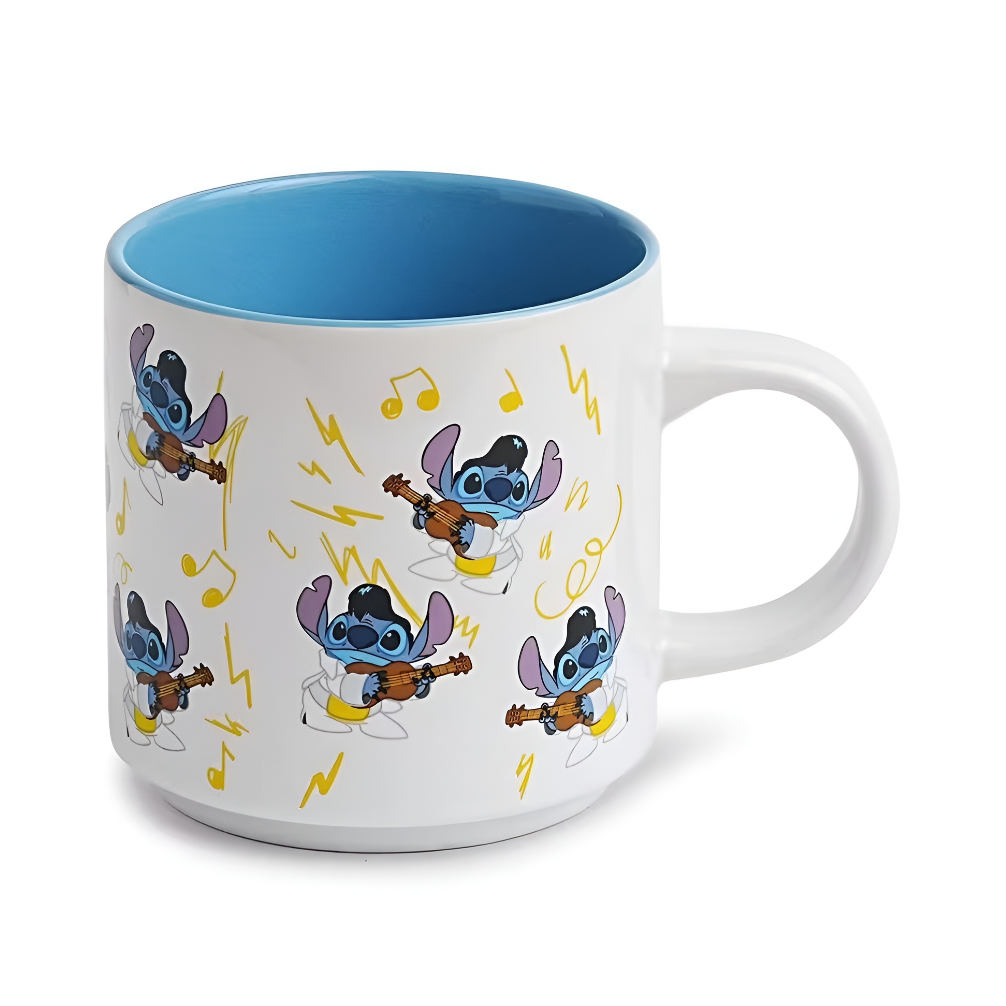 Rock Style Ukulele Music Themed 13oz Stitch Ceramic Coffee Mug