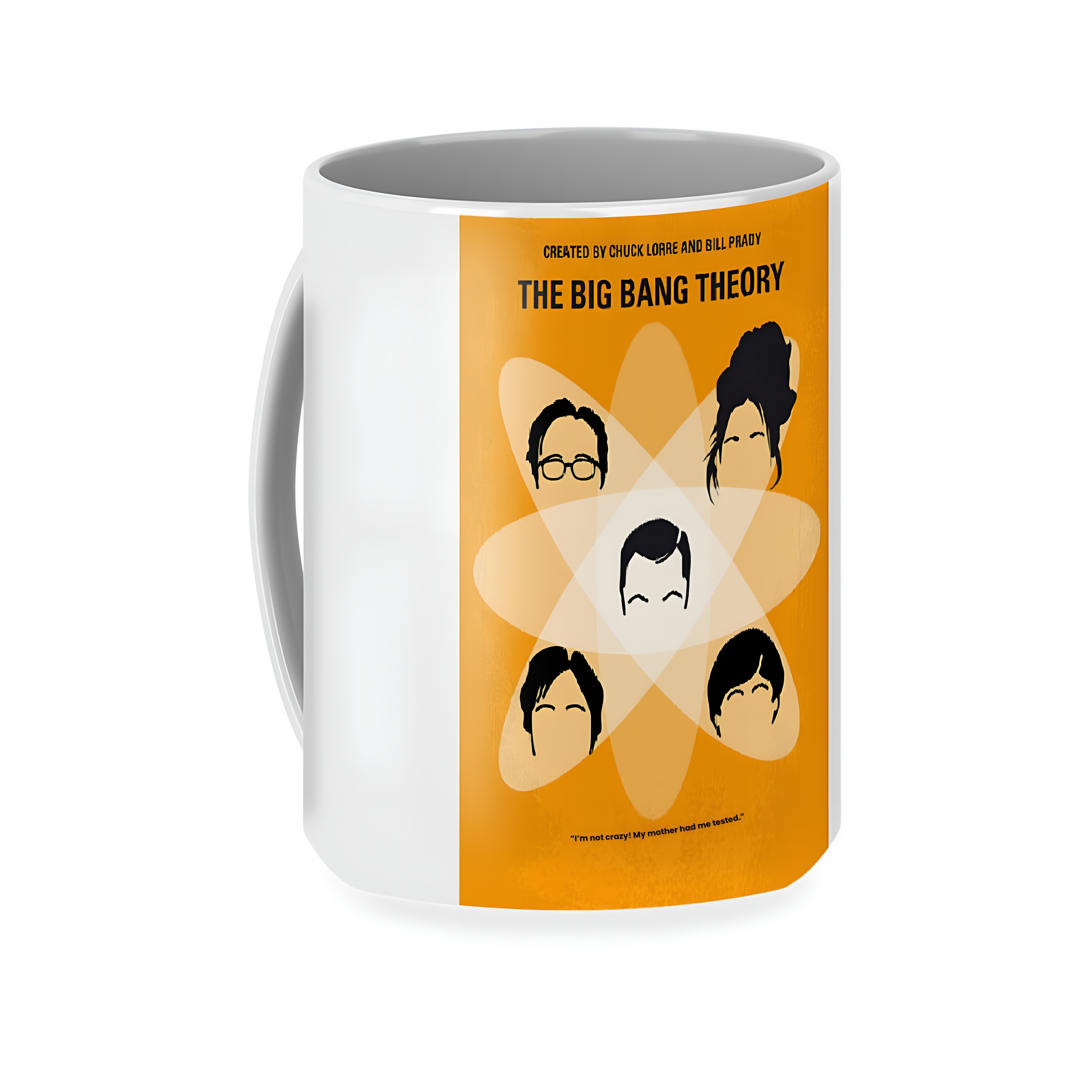 Big Bang Theory Minimalist Atom Portrait Coffee Mug