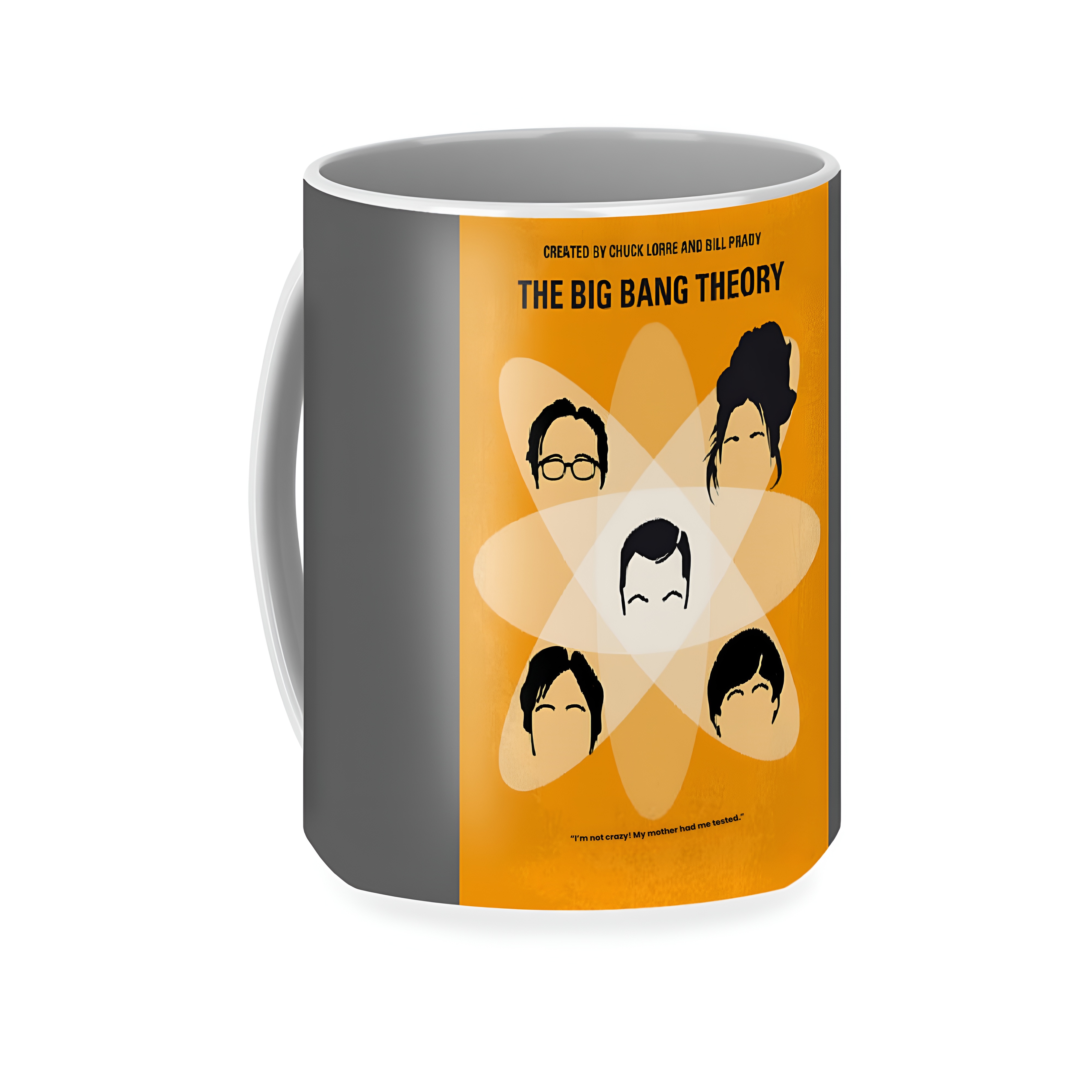 Big Bang Theory Minimalist Atom Portrait Coffee Mug