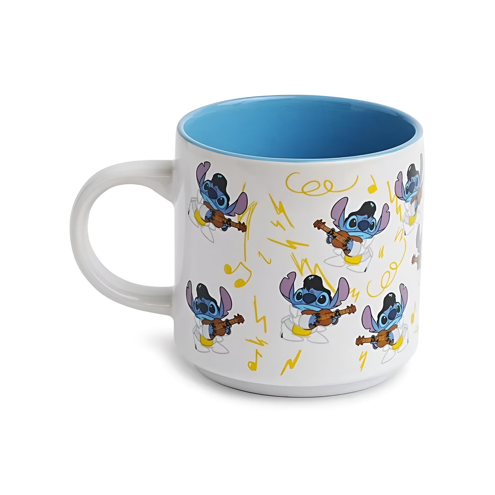 Rock Style Ukulele Music Themed 13oz Stitch Ceramic Coffee Mug