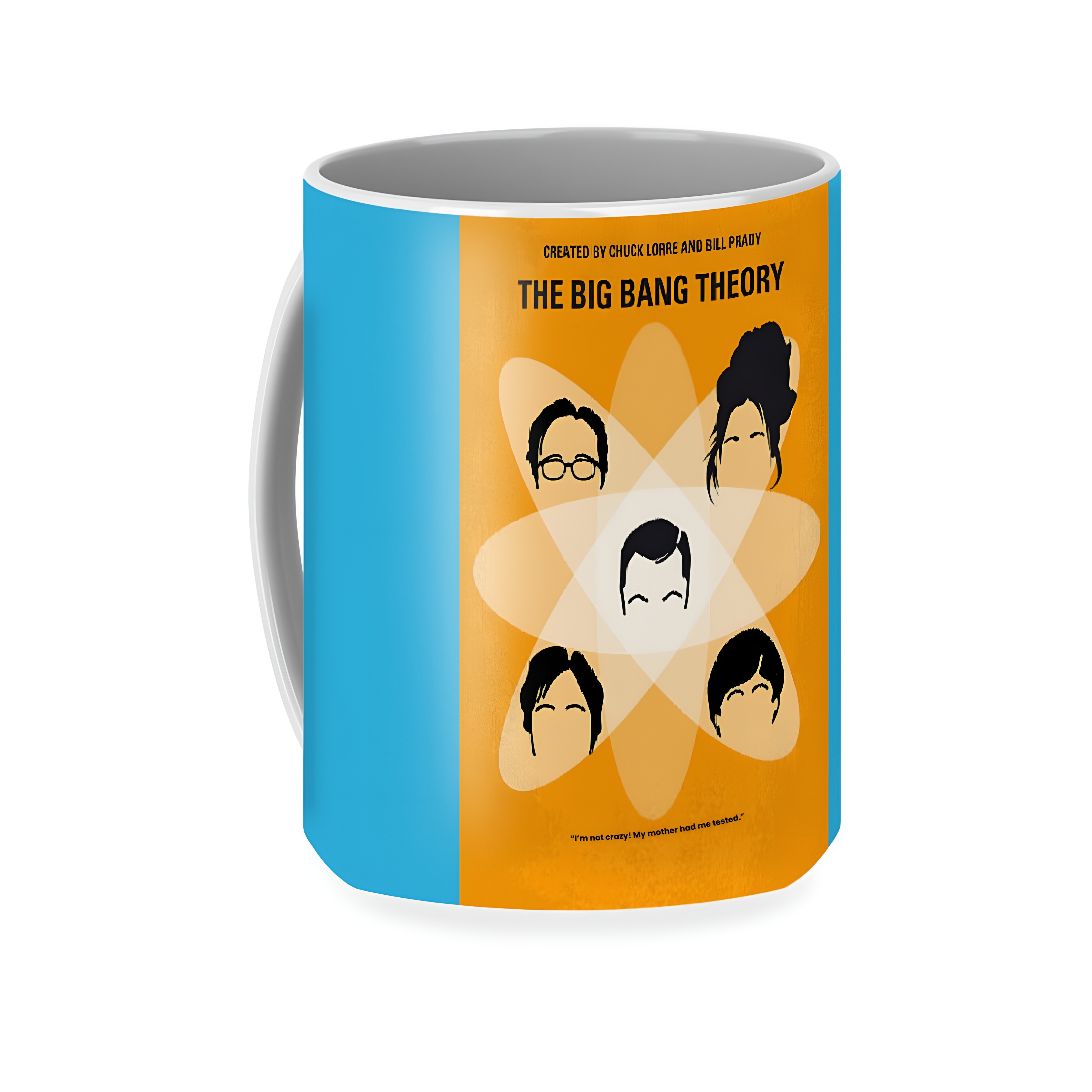Big Bang Theory Minimalist Atom Portrait Coffee Mug