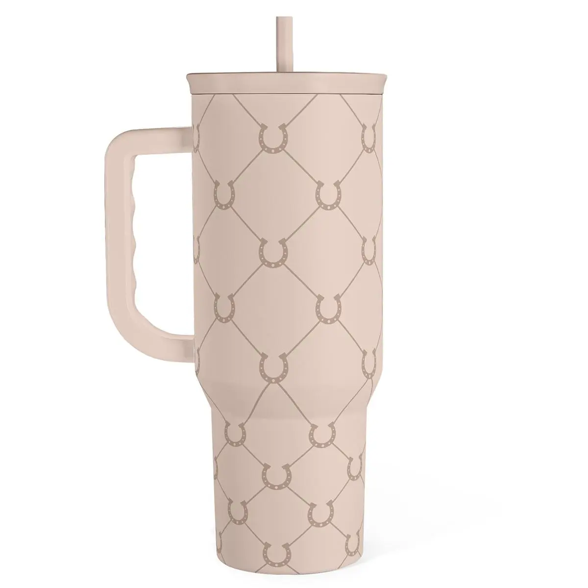 Stainless Steel 40oz Tumbler with Handle & Straw, Reusable Large Capacity Thermos Cup, Hot and Cold Insulation, Office Home Valentine Gift