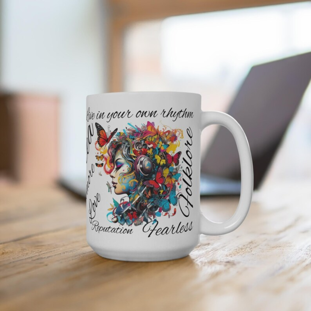 Swiftea Coffee Mug: Taylor Albums Inspired Fan Merch - 15oz
