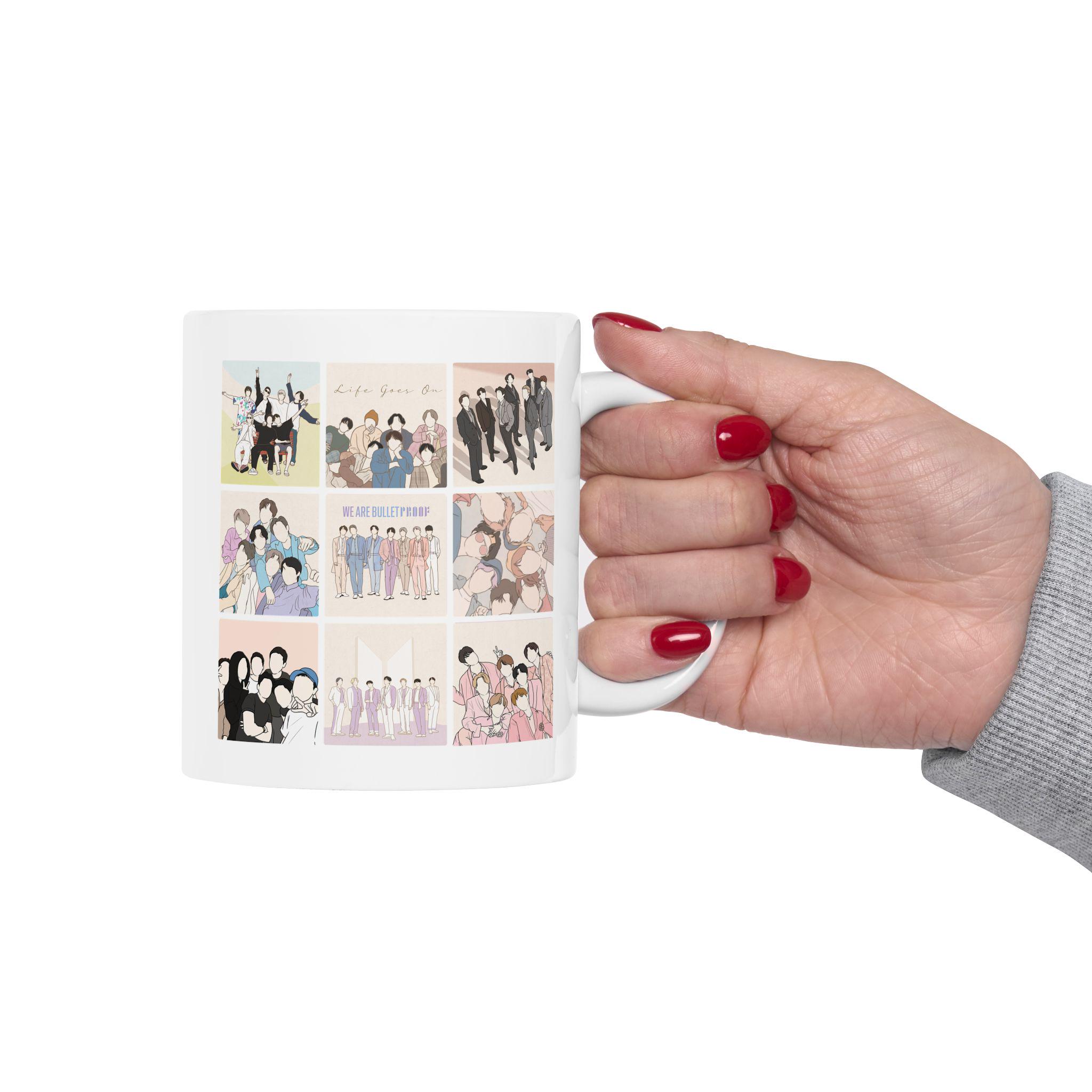 Ceramic Music Fan Collage Coffee Mug