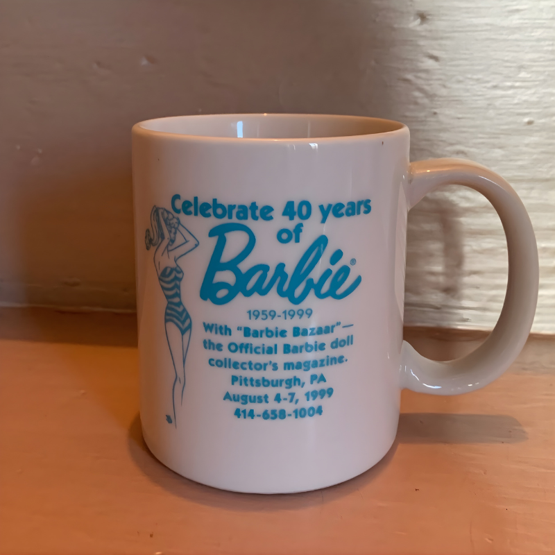 Vintage Barbie Coffee Mug Retro Barbie Ceramic Cup for Girls