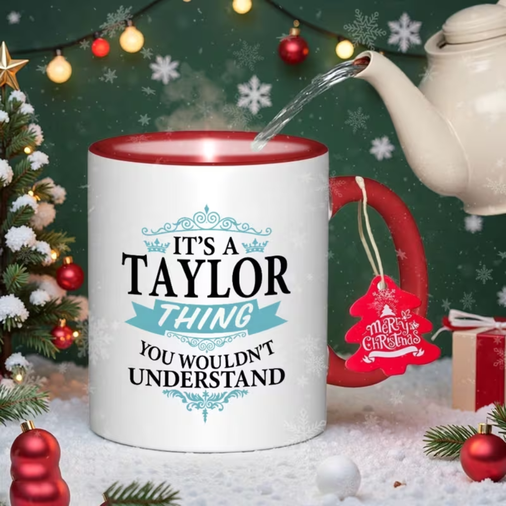 One 11Oz Artistic Ceramic Mug, Perfect for Holiday Celebrations And Birthday Parties, Ideal for Coffee Enthusiasts. It'S a Taylor Thing