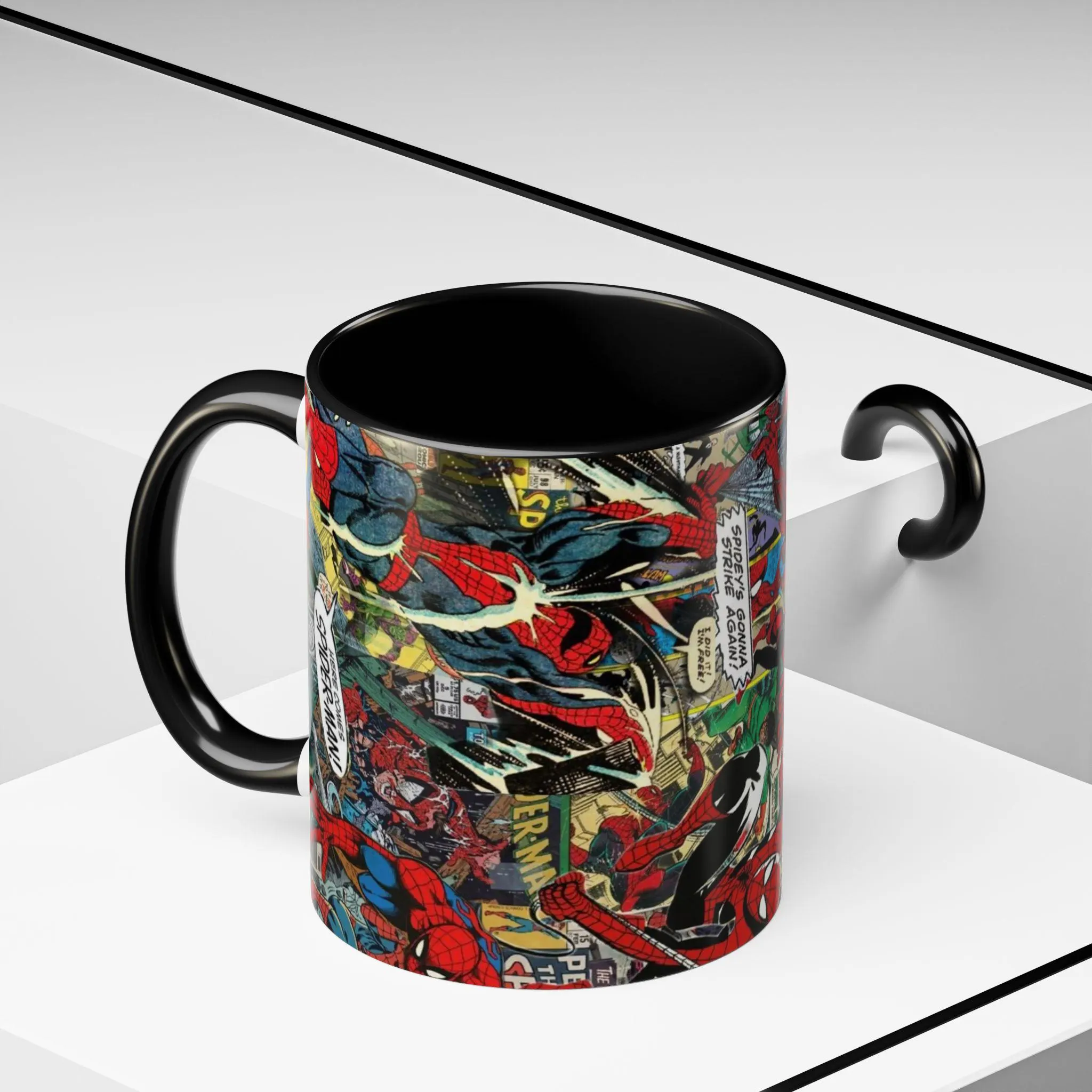 Spider Man Comic Collage Ceramic Mug