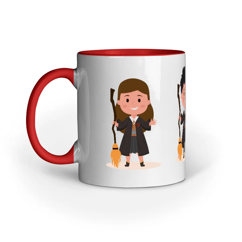 Harry Hermione And Ron Cartoon Ceramic Mug