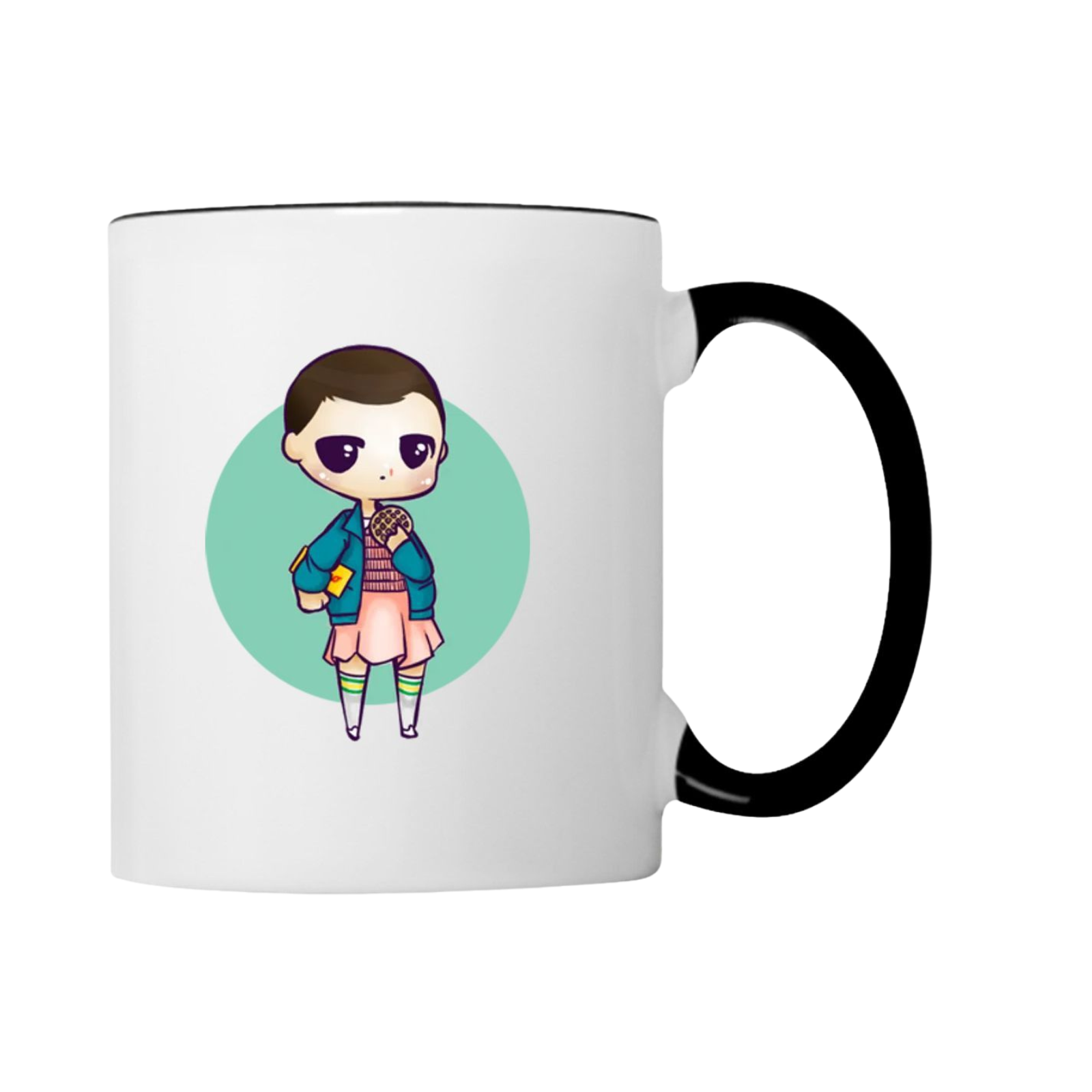 Stranger Things Cute Eleven Hand Draw Design on Coffee Mug