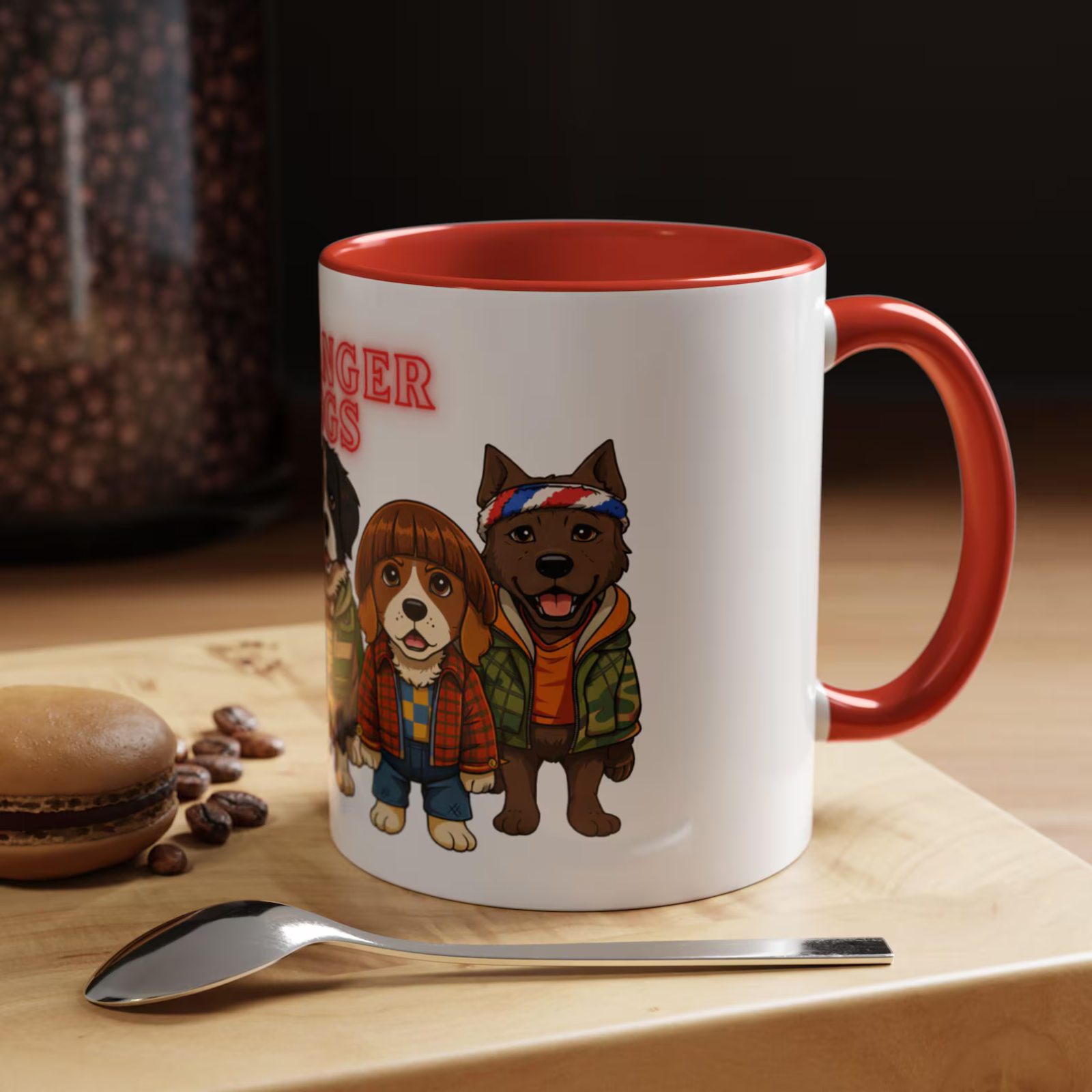 Stranger Dogs Mug, Wraparound Design, Accent Coffee Mug 11oz or 15oz