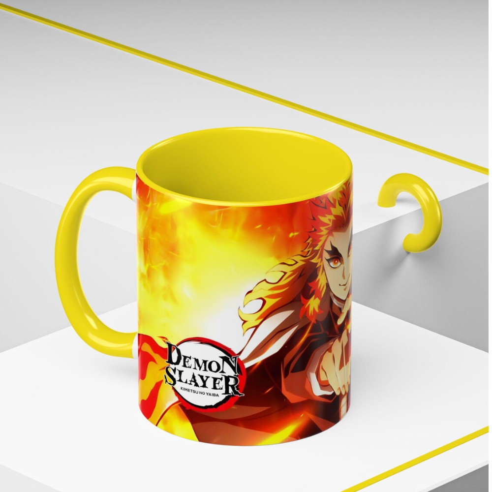 Kyojuro Rengoku Mug, Demon Slayer Cup, Anime Coffee Mug, 11oz, 15oz, High Quality Ceramic
