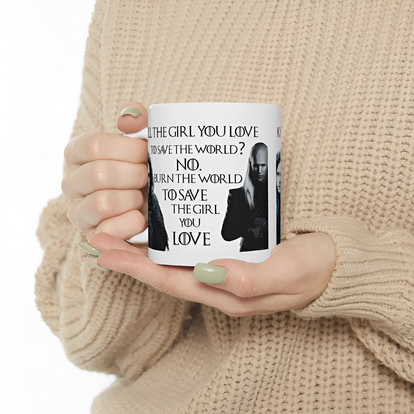 Game Of Thrones Themed Jon Snow And Daemon Targaryen Graphic Design Mug