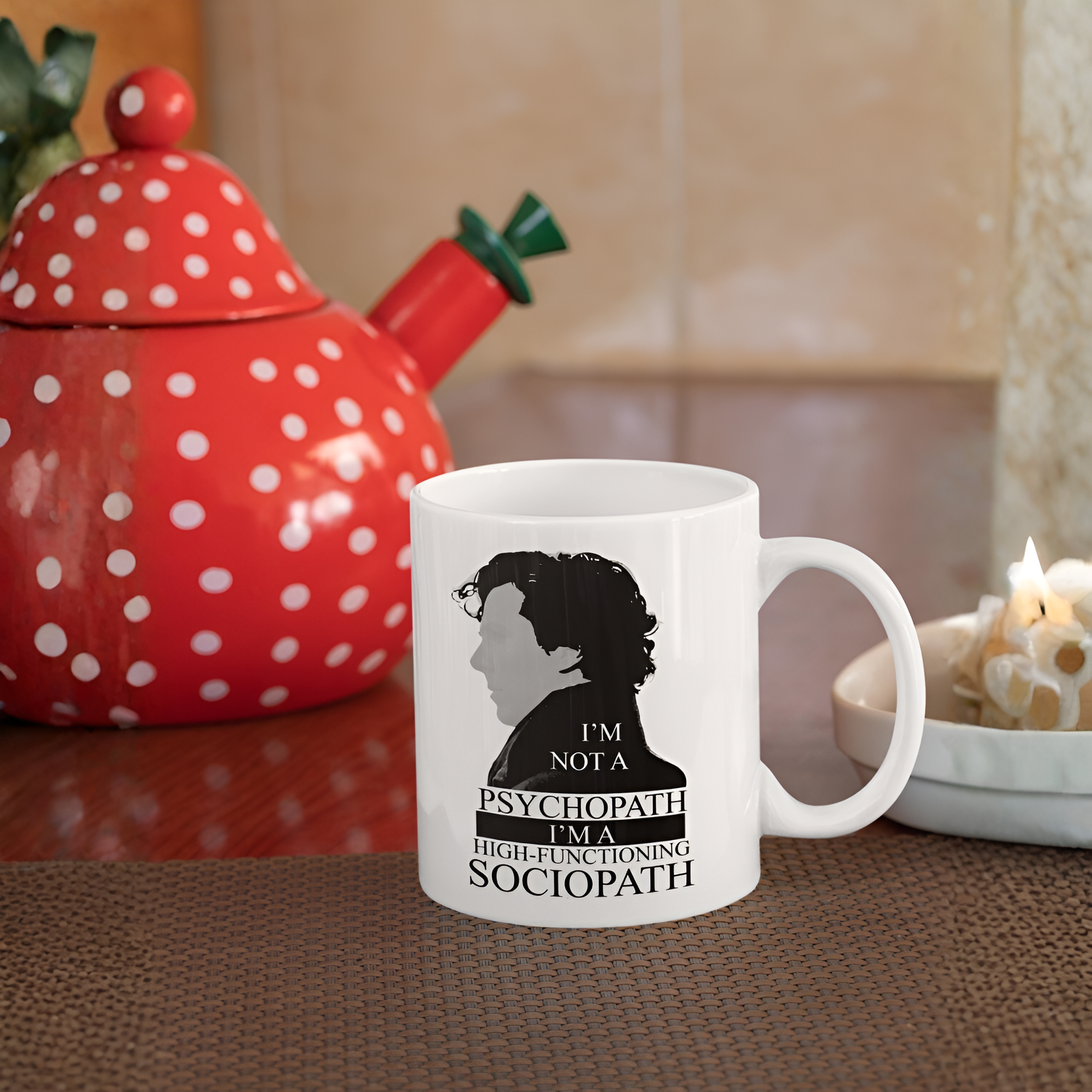 Sherlock Holmes Sociopath Ceramic Coffee Mug