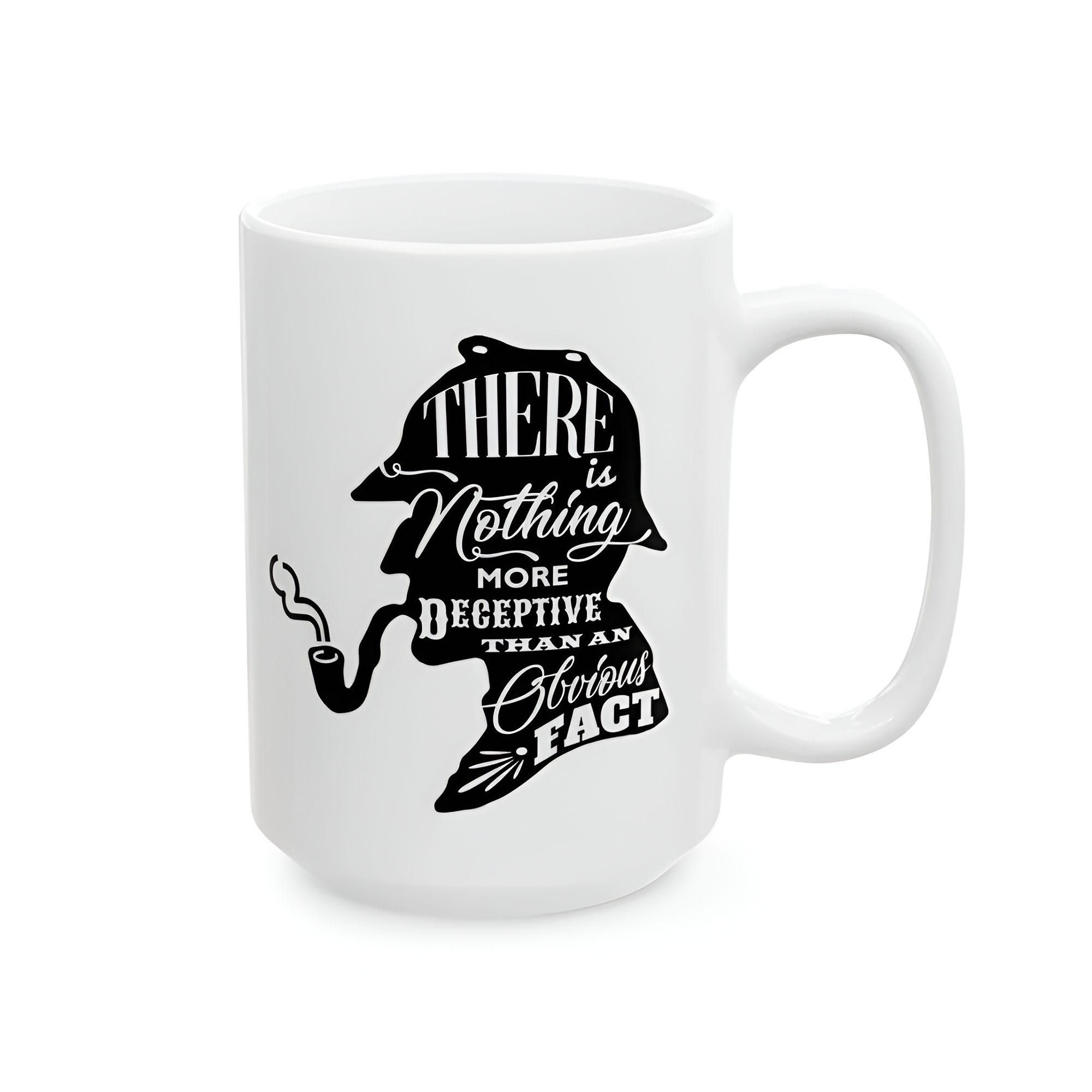 Sherlock Holmes Silhouette Literary Ceramic Coffee Mug