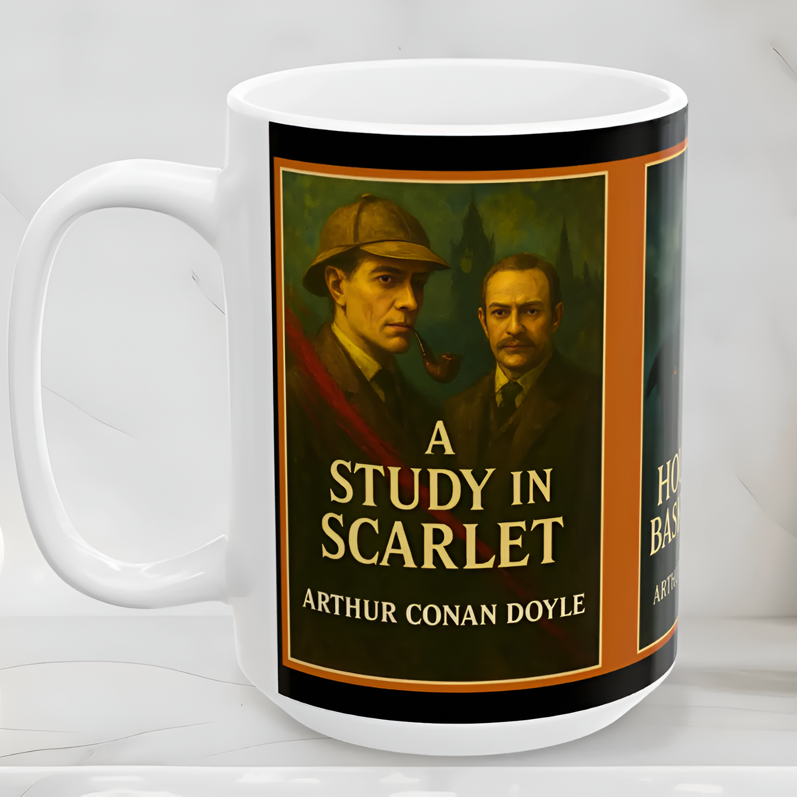 Sherlock Holmes Mystery Literary Tribute Ceramic Mug