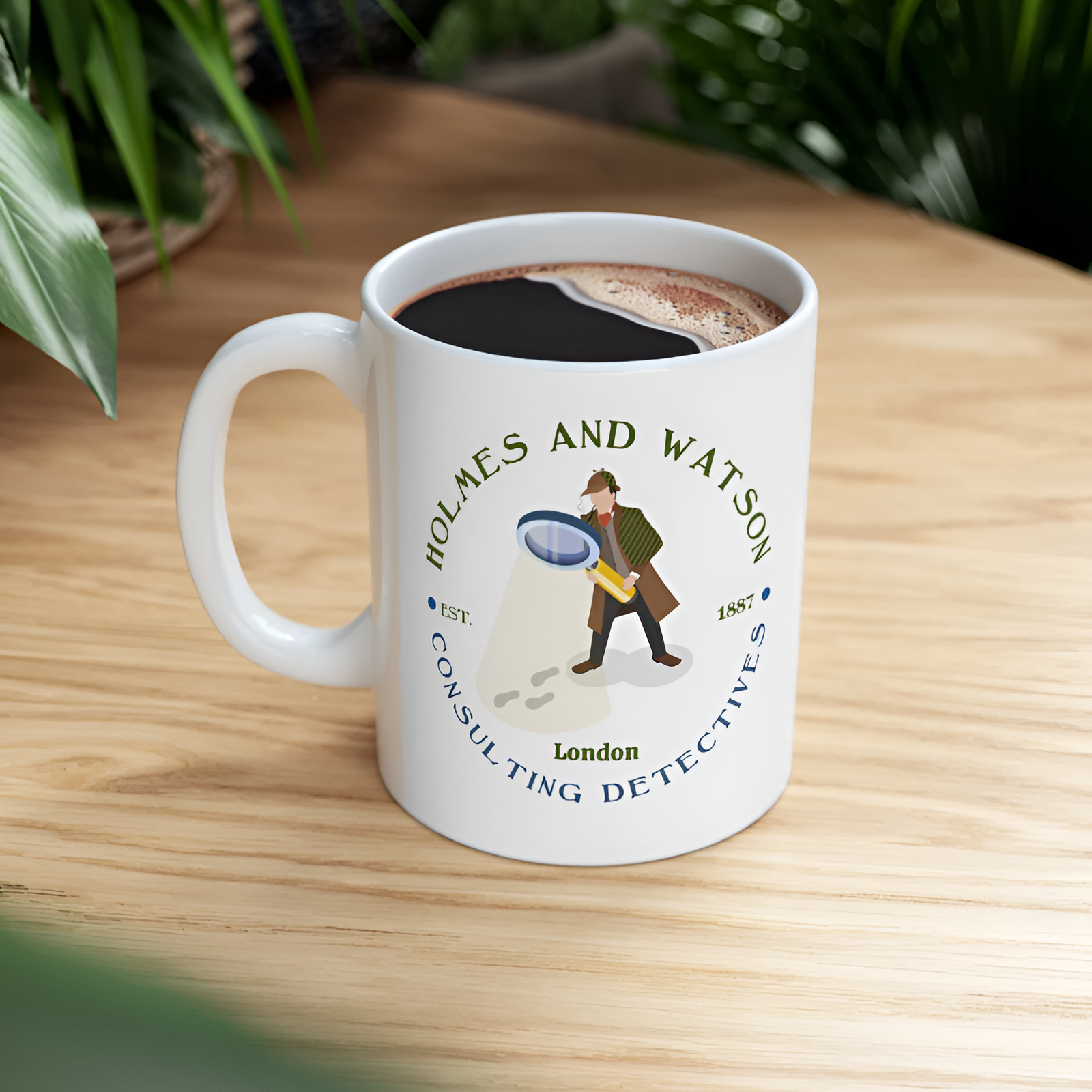 Sherlock Holmes And Watson Detective Ceramic Mug