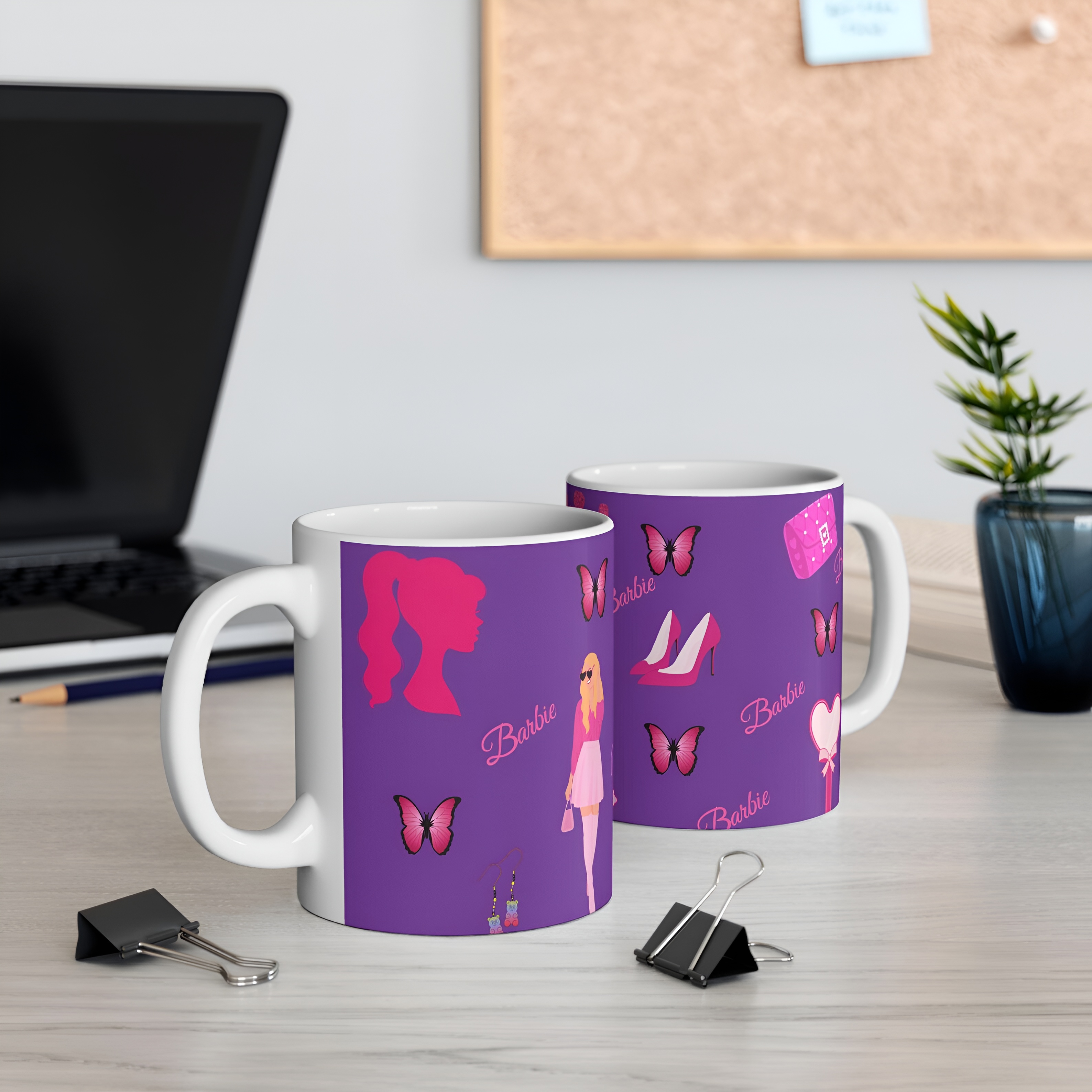 Barbie Dreamscape Mug Pink Ceramic Princess Theme Coffee Cup