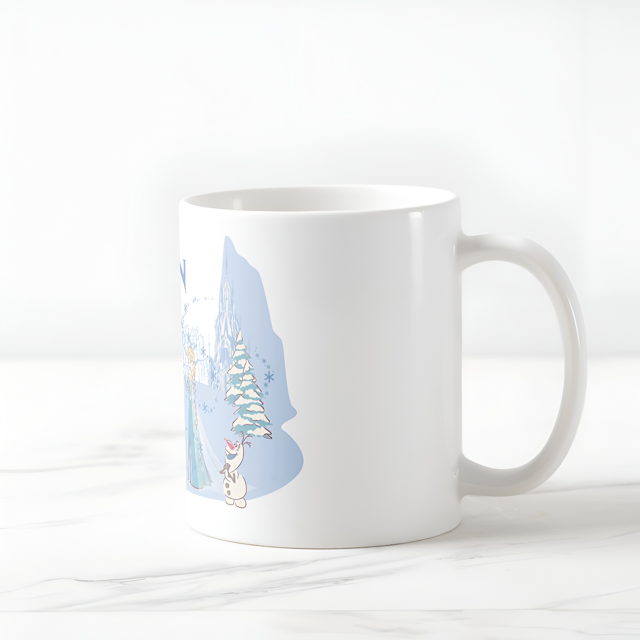 Disney Frozen Classic Mug  Sven, Anna, Elsa and Olaf Blue Pastel Coffee Cup