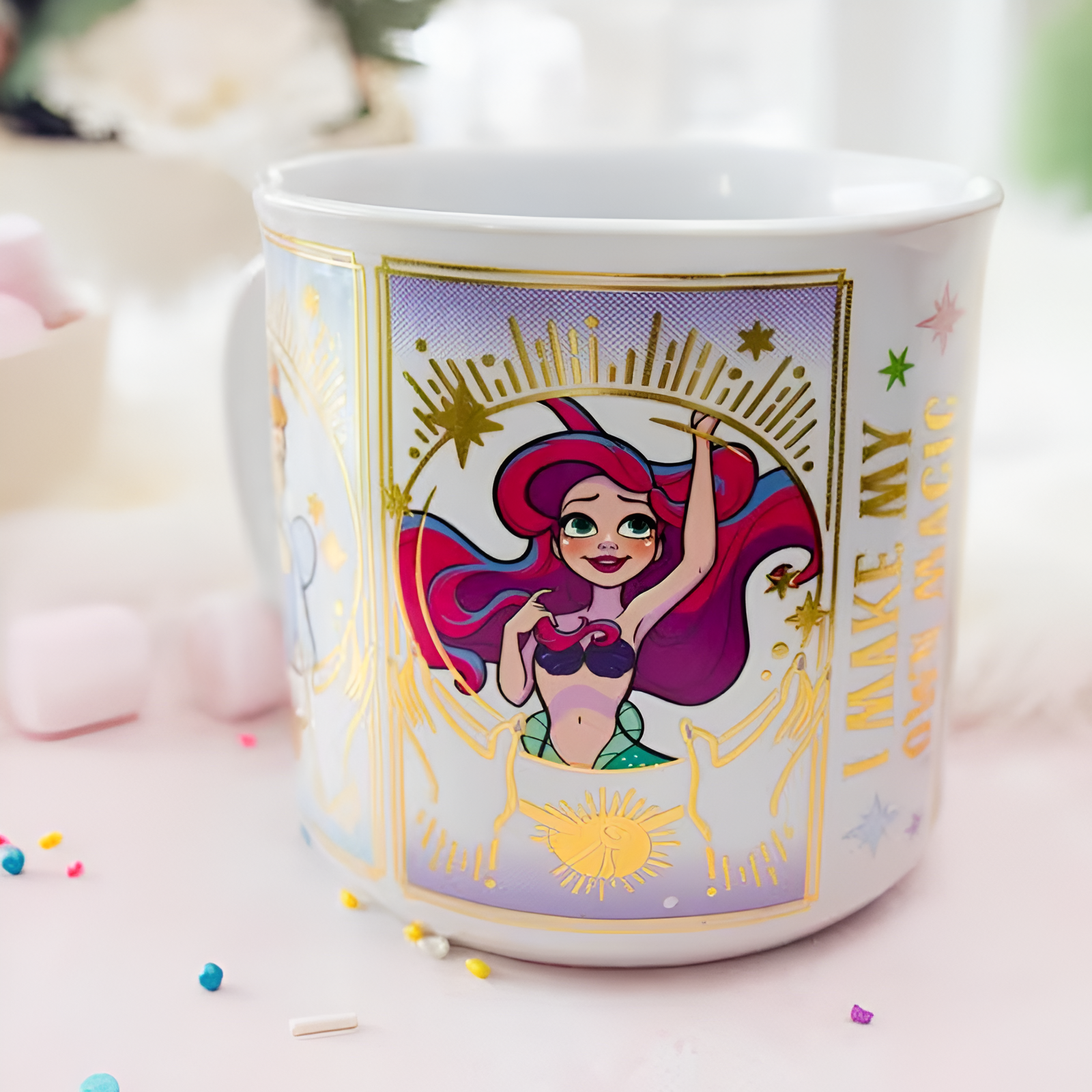 Princess “I Make My Own Magic” 20oz Foil Ceramic Mug Cute Coffee Cup