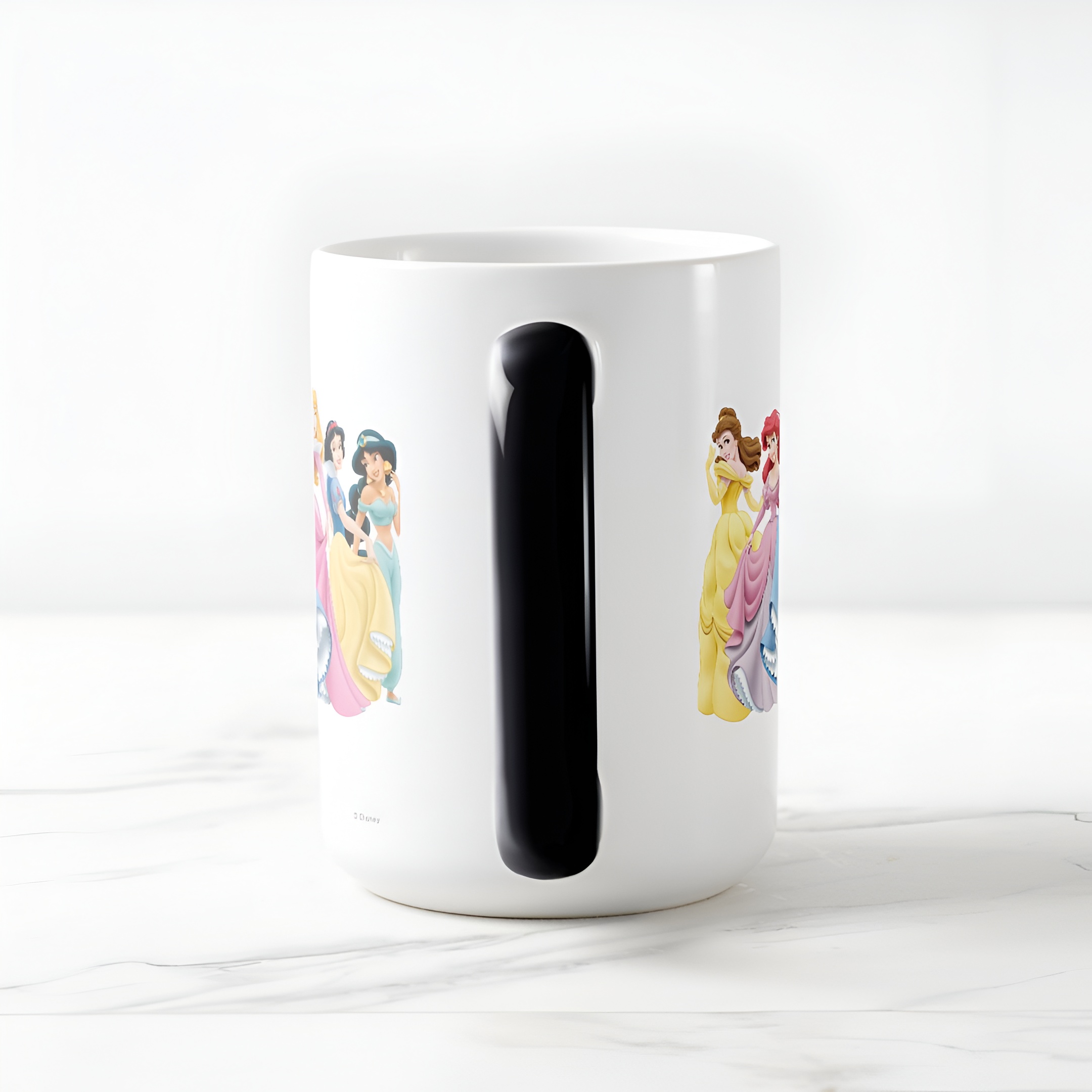 Disney Princess Color Morphing Mug Holding Dresses Out Heat Changing Coffee Cup