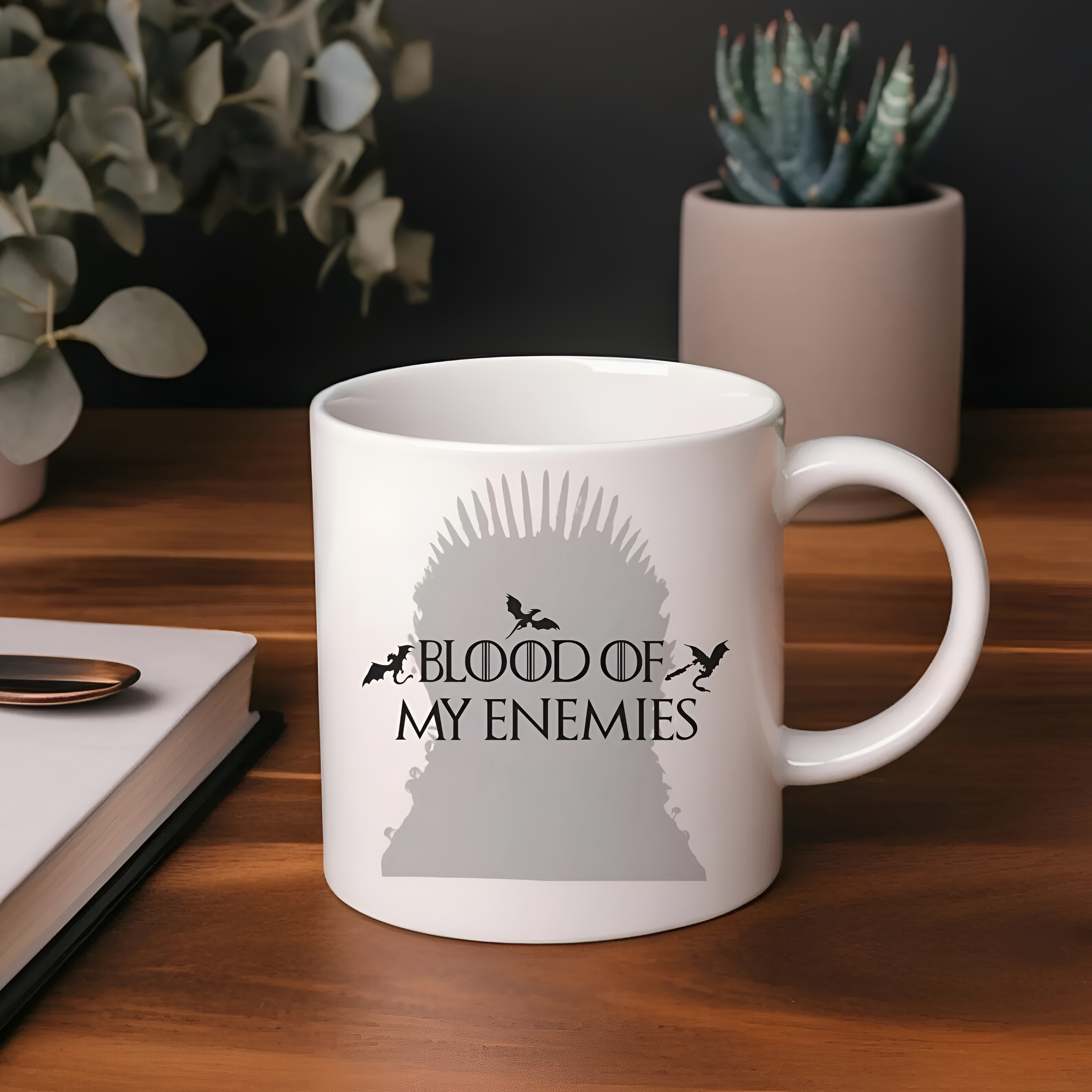 Game of Thrones Inspired Mug: Dragons Fantasy Ceramic Coffee Cup 