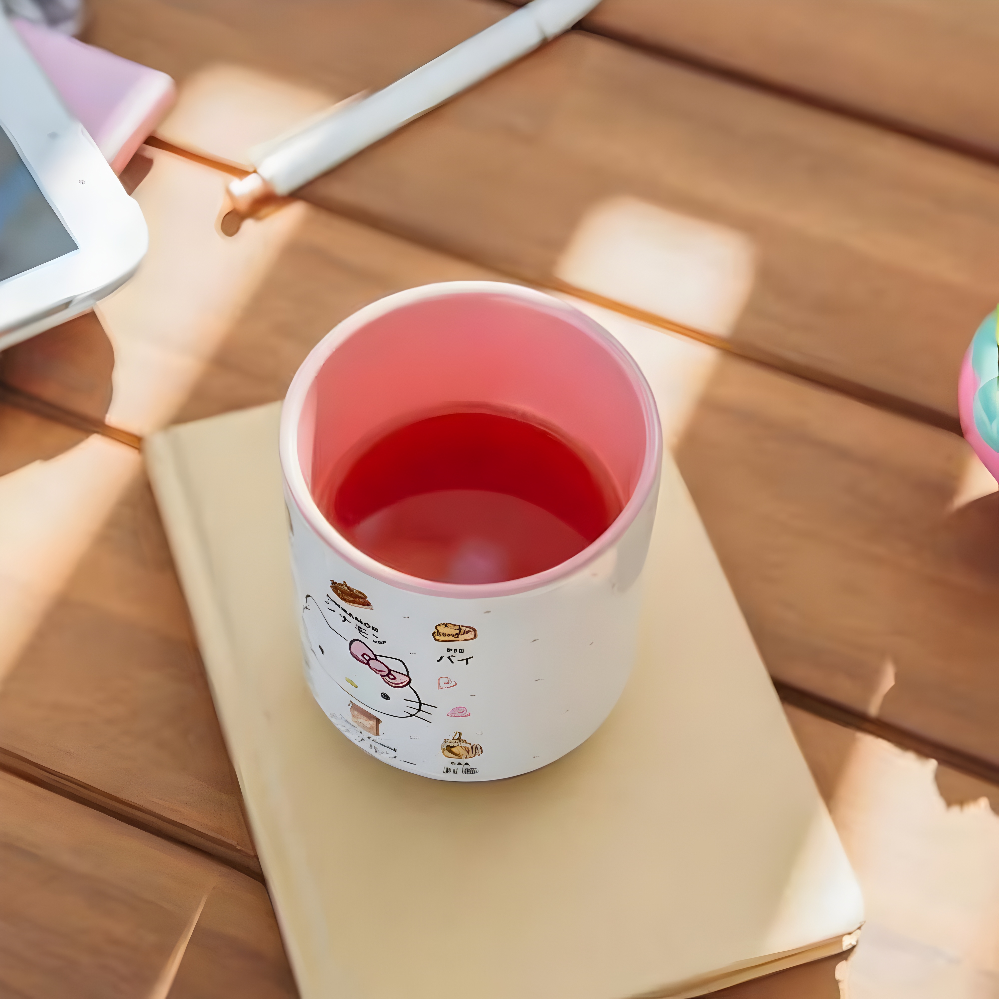 Hello Kitty Apple Icons Asian Ceramic Tea Cup | Holds 9 ~ 12 Ounces 