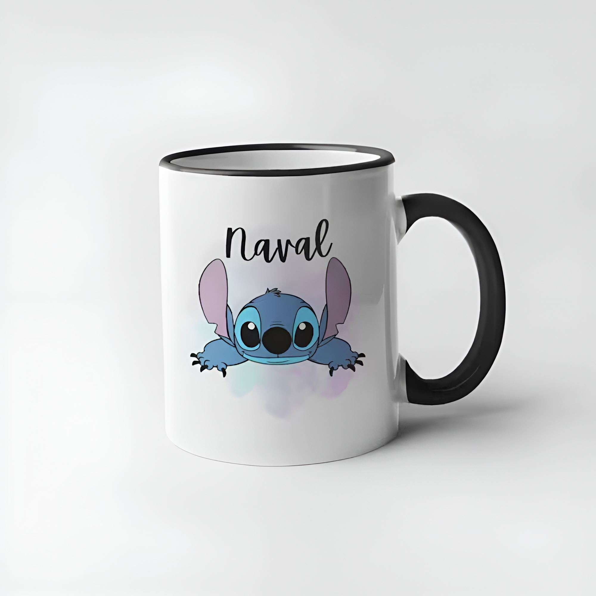 Stitch Themed Personalized Mug With Custom Name Printed