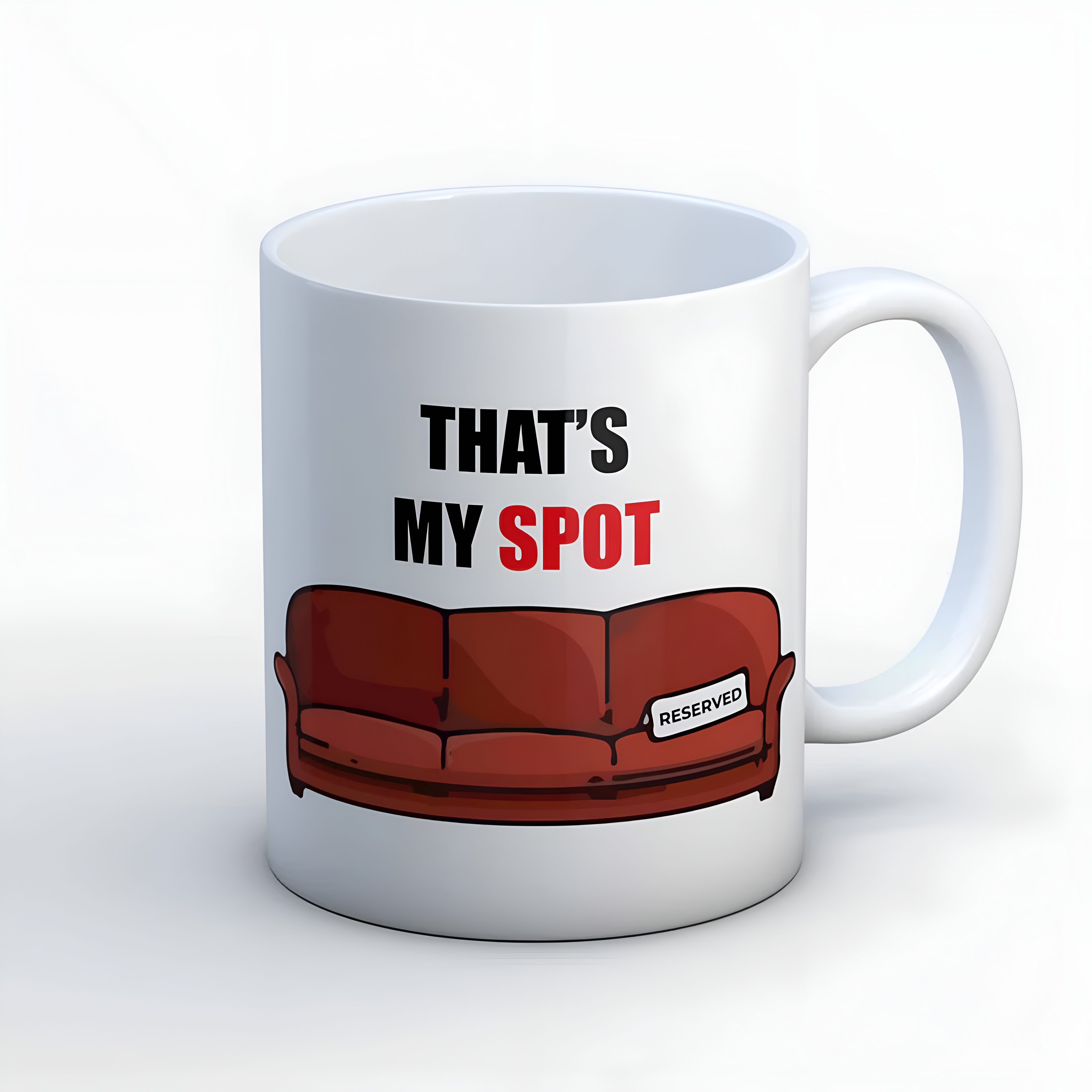 Thats My Spot Text Print Sofa Design 11oz The Big Bang Theory Coffee Mug