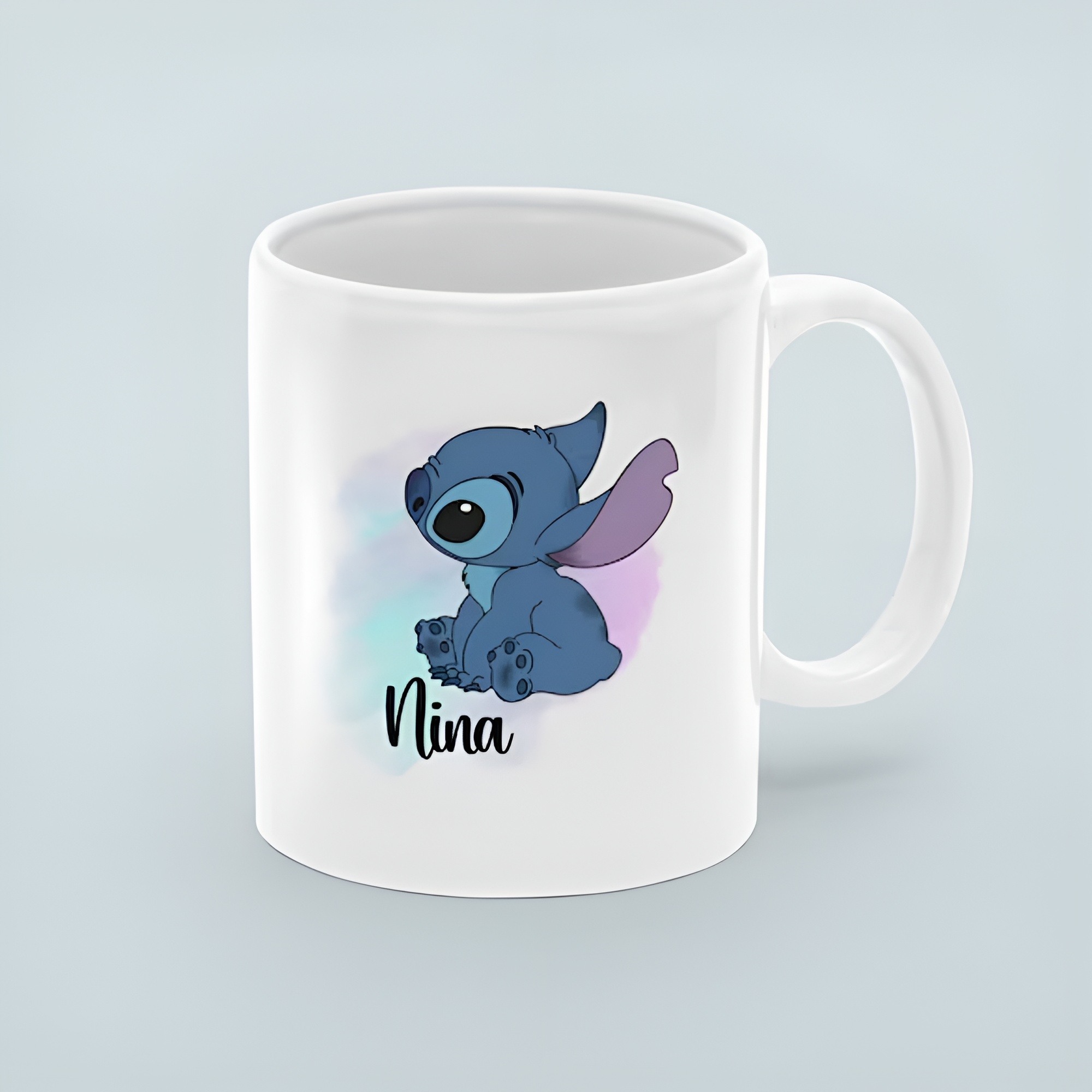 Stitch Themed Personalized Mug With Custom Name Printed