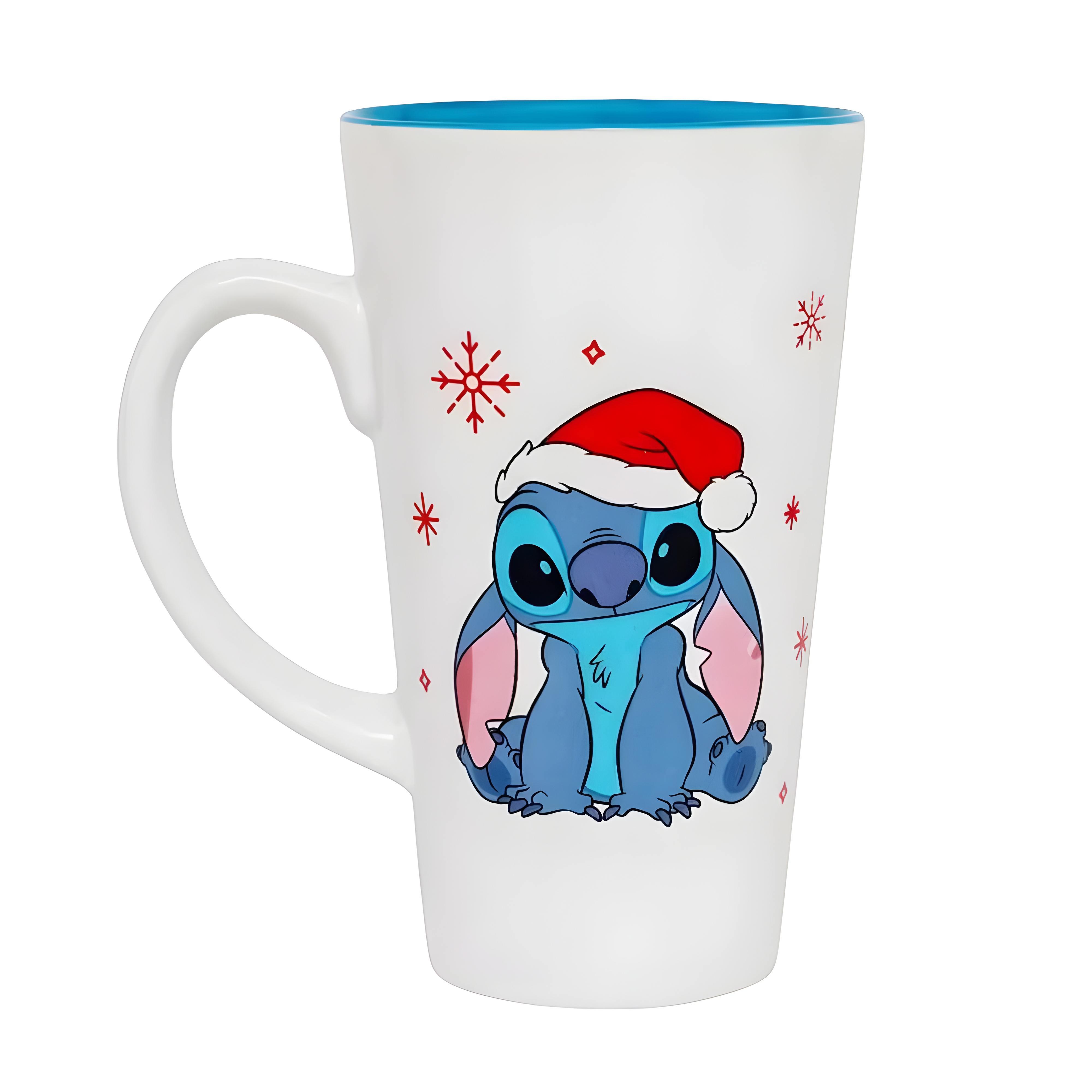 Stitch Santa Hat Graphic Print 16oz Ceramic Latte Coffee Mug