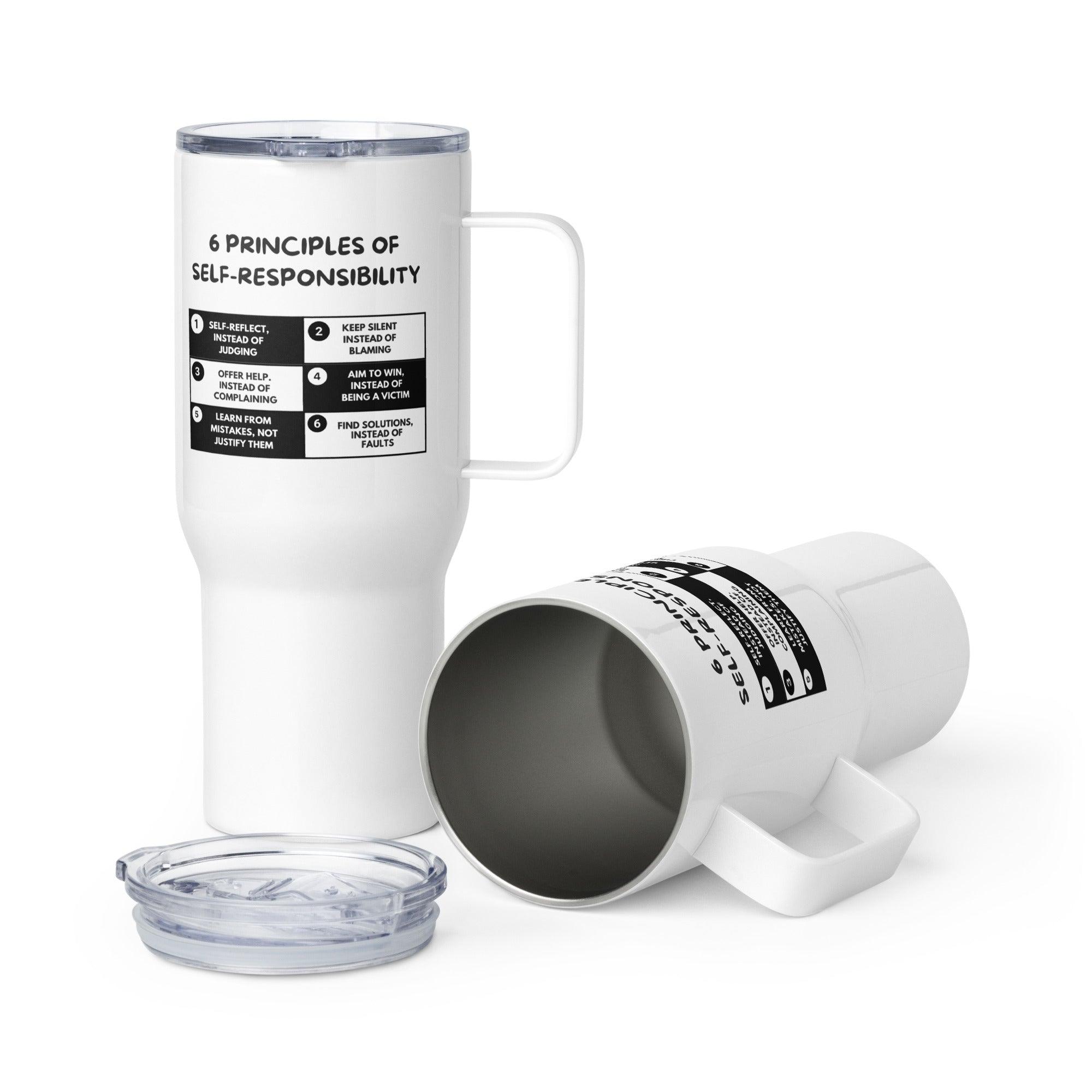 Self-Responsibility Travel Mug – Stainless Steel Motivational Tumbler - Inspire Cups