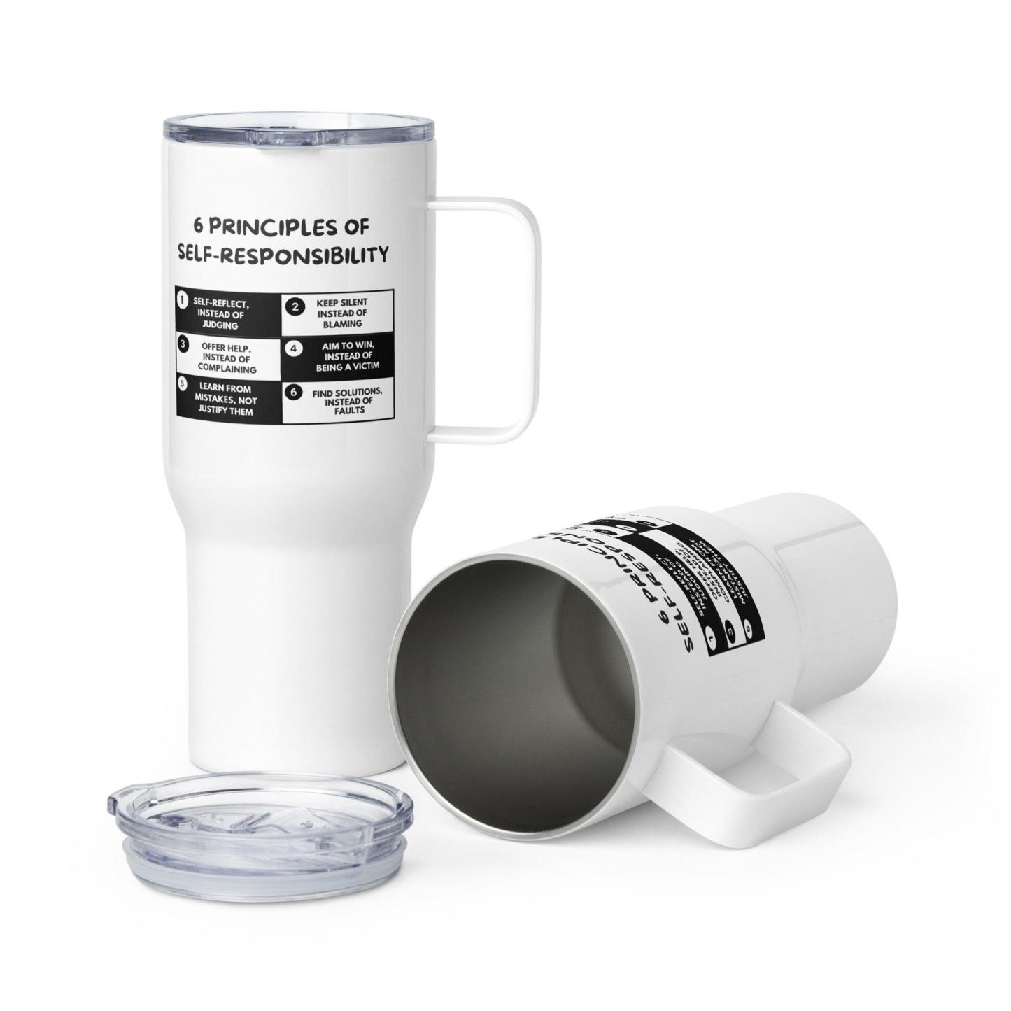 Self-Responsibility Travel Mug – Stainless Steel Motivational Tumbler - Inspire Cups