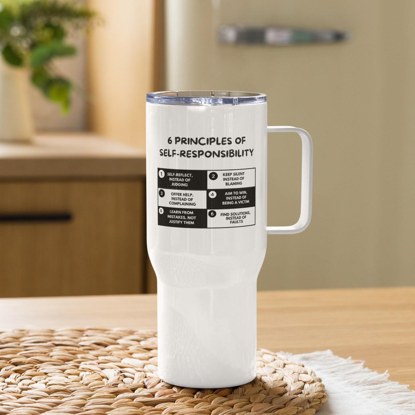 Self-Responsibility Travel Mug – Stainless Steel Motivational Tumbler - Inspire Cups