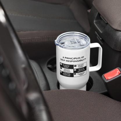 Self-Responsibility Travel Mug – Stainless Steel Motivational Tumbler - Inspire Cups