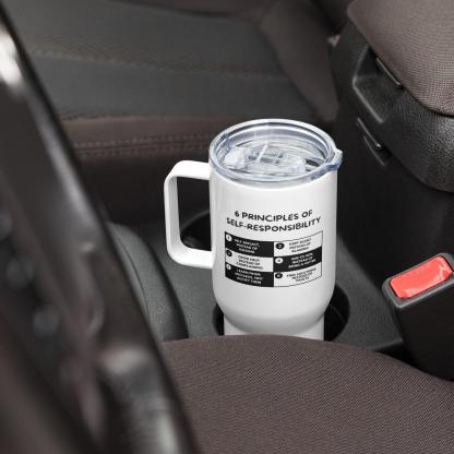 Self-Responsibility Travel Mug – Stainless Steel Motivational Tumbler - Inspire Cups