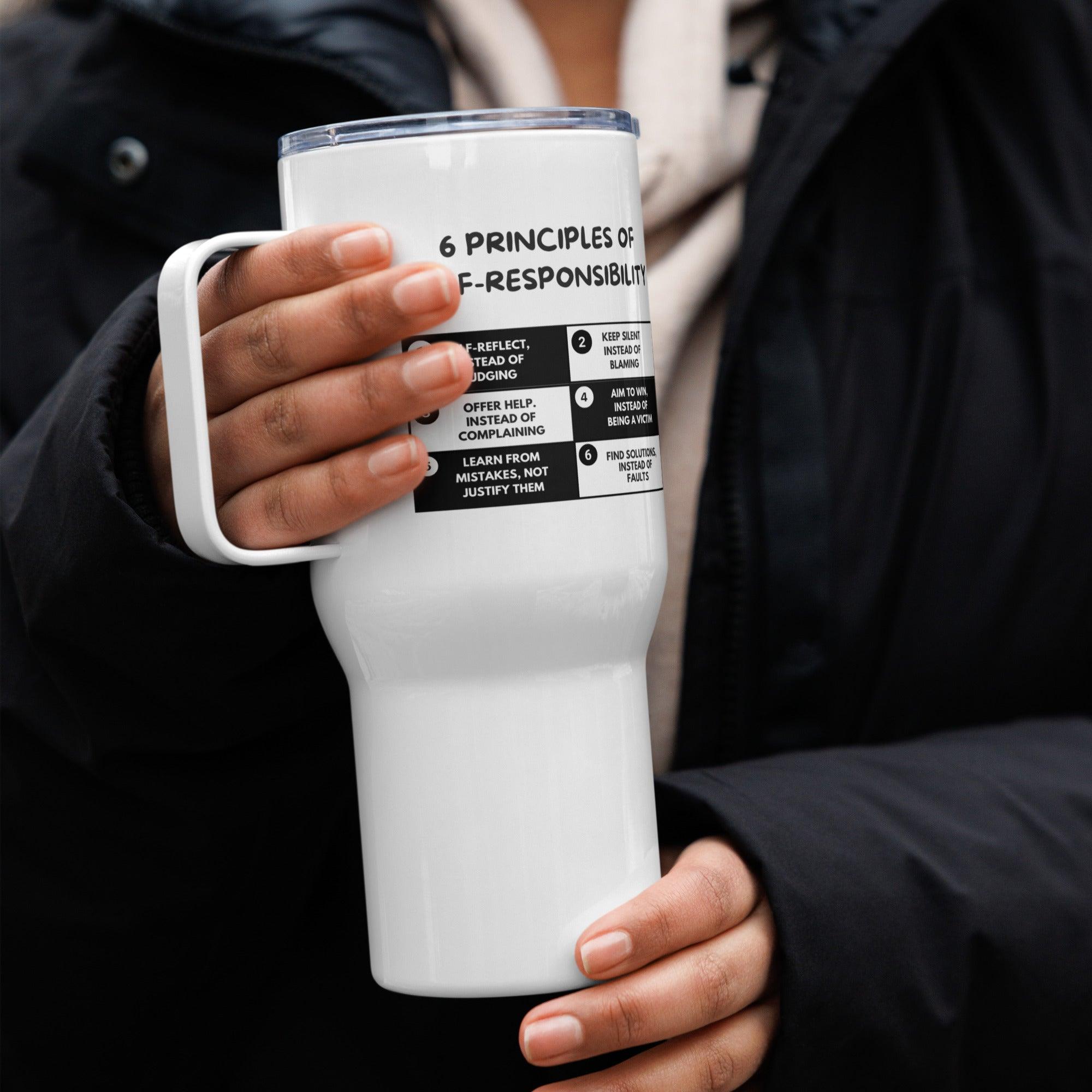 Self-Responsibility Travel Mug – Stainless Steel Motivational Tumbler - Inspire Cups