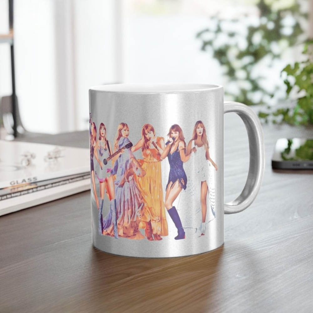 Eras Tour Coffee Mug: Pop Star Fan Gift, Iconic Outfits