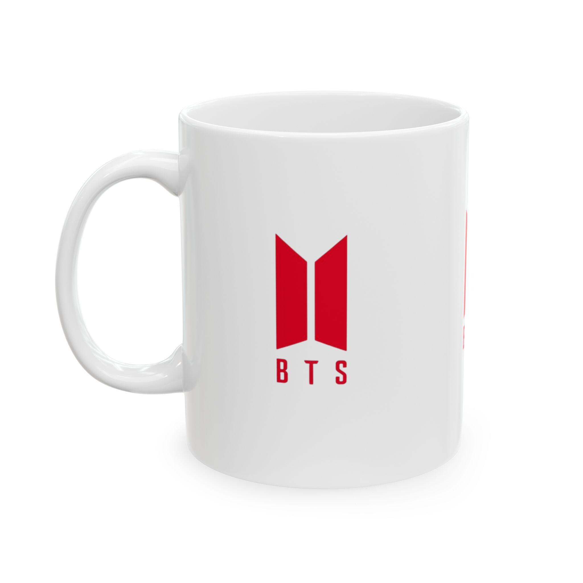 BTS Logo Ceramic Coffee White Mug