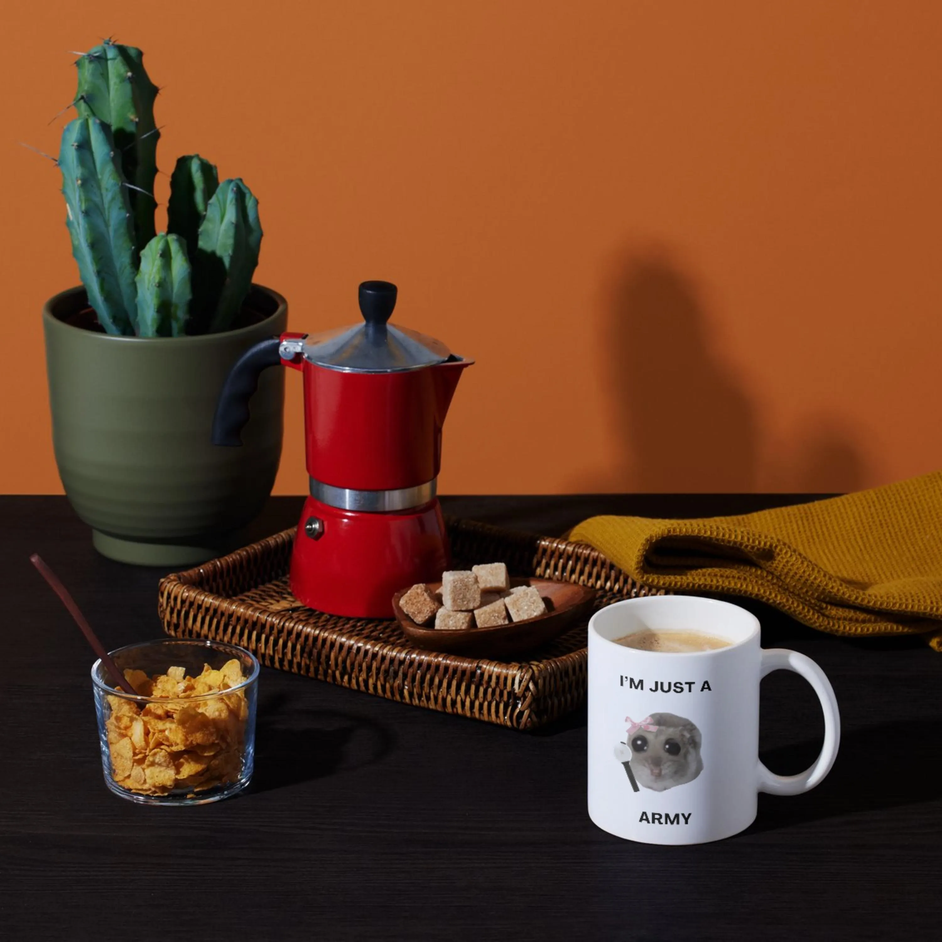 Sad Hamster Meme Ceramic Coffee Mug